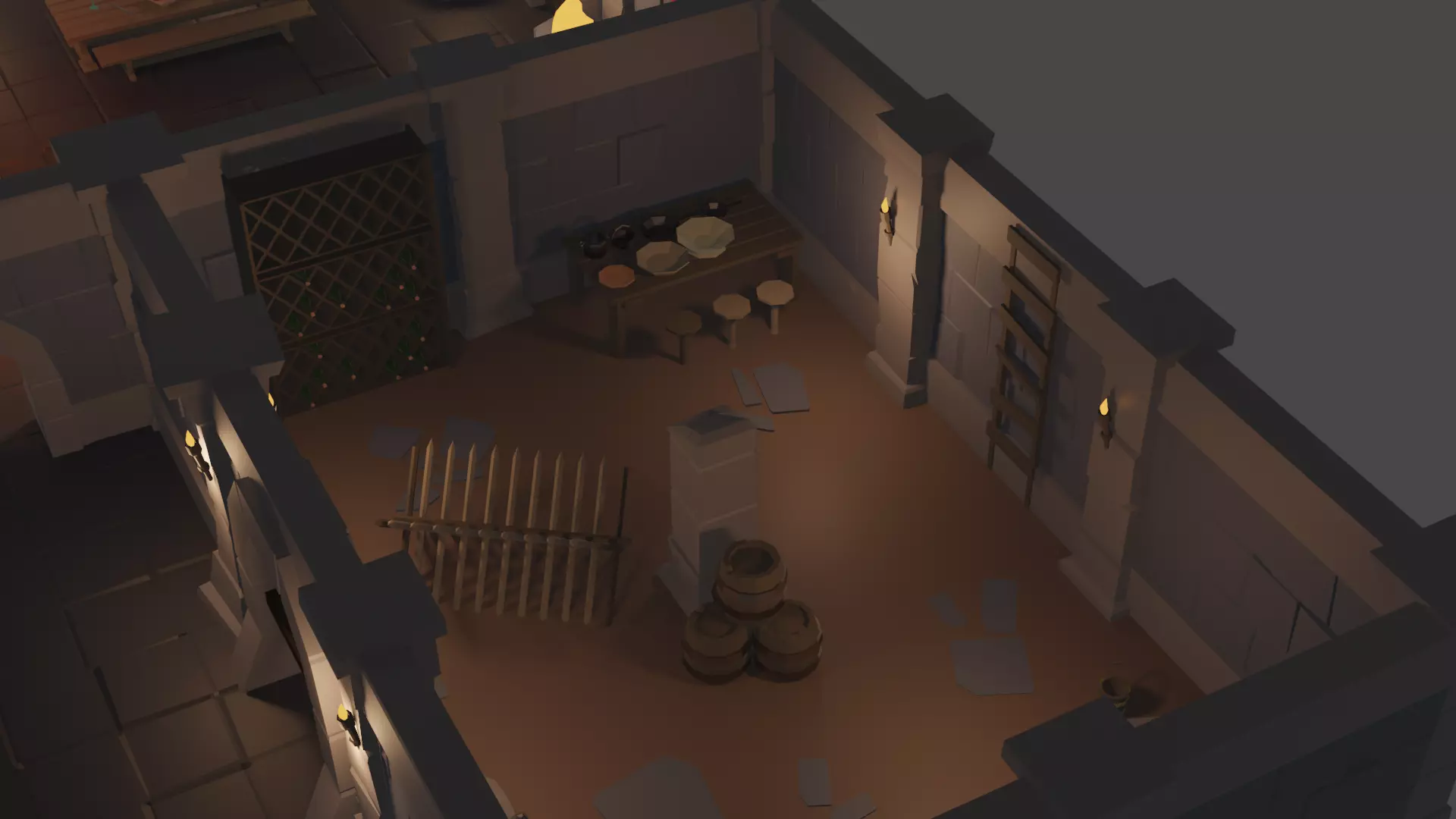 Modular Dungeon Set Free 3D model