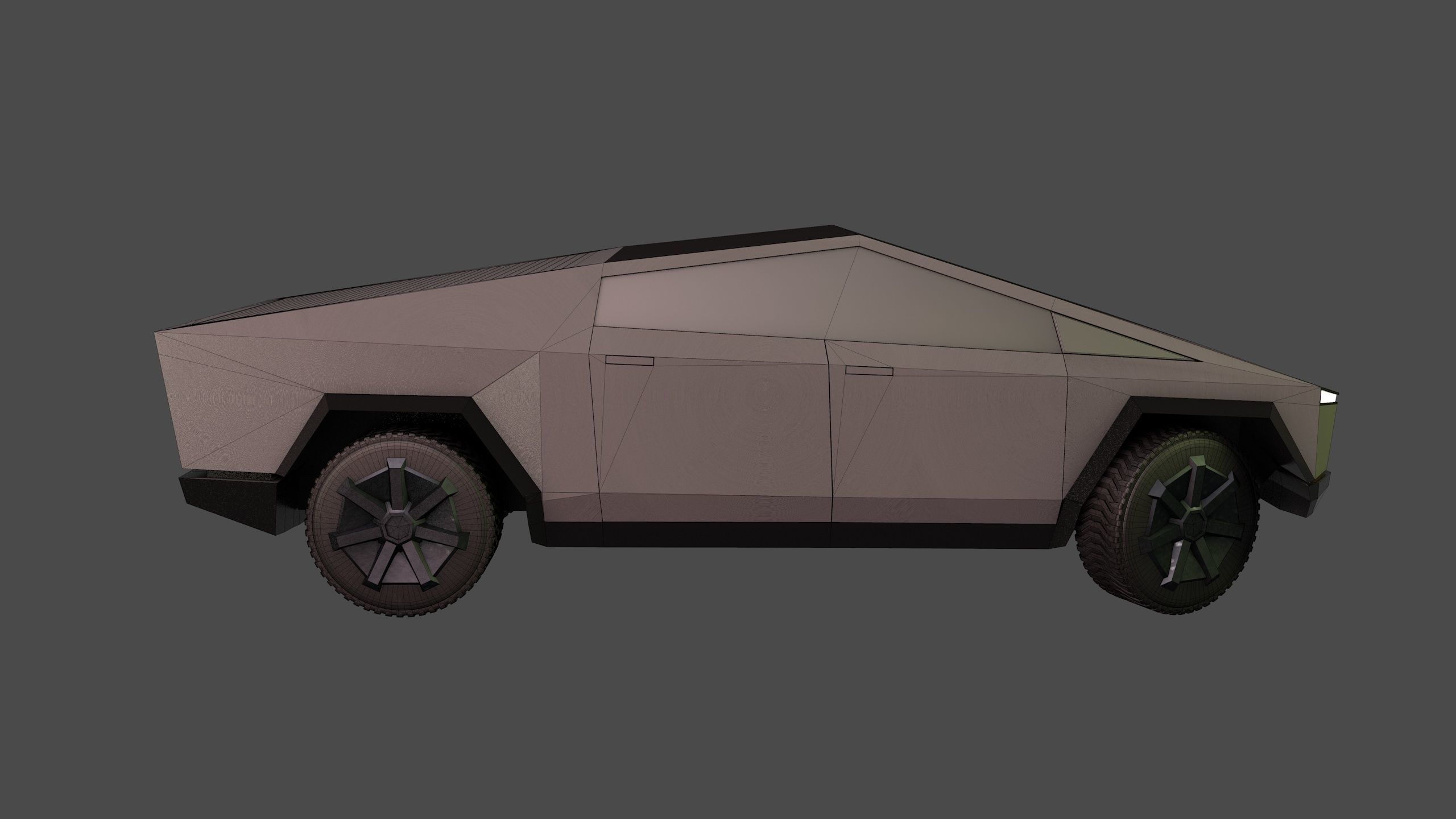 Tesla Cybertruck Low-poly 3D model_5