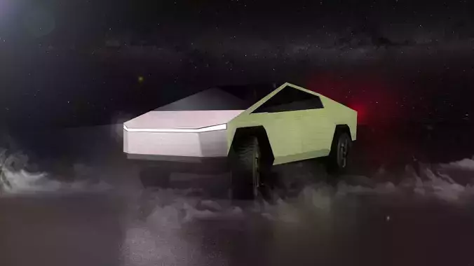 Tesla Cybertruck Low-poly 3D model