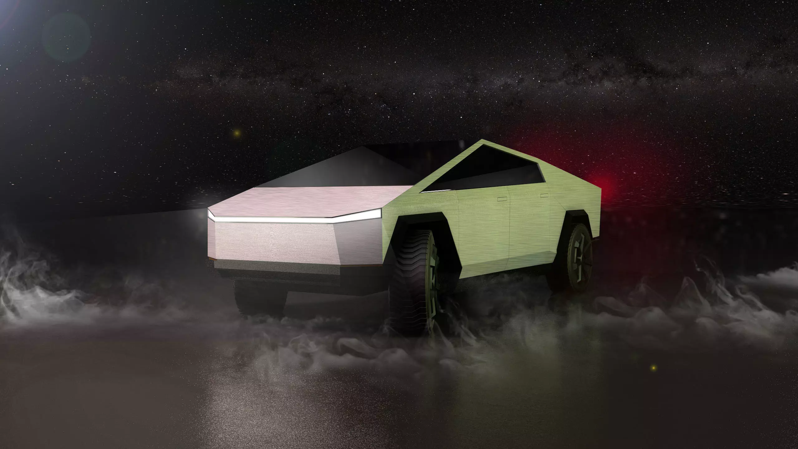 Tesla Cybertruck Low-poly 3D model_0