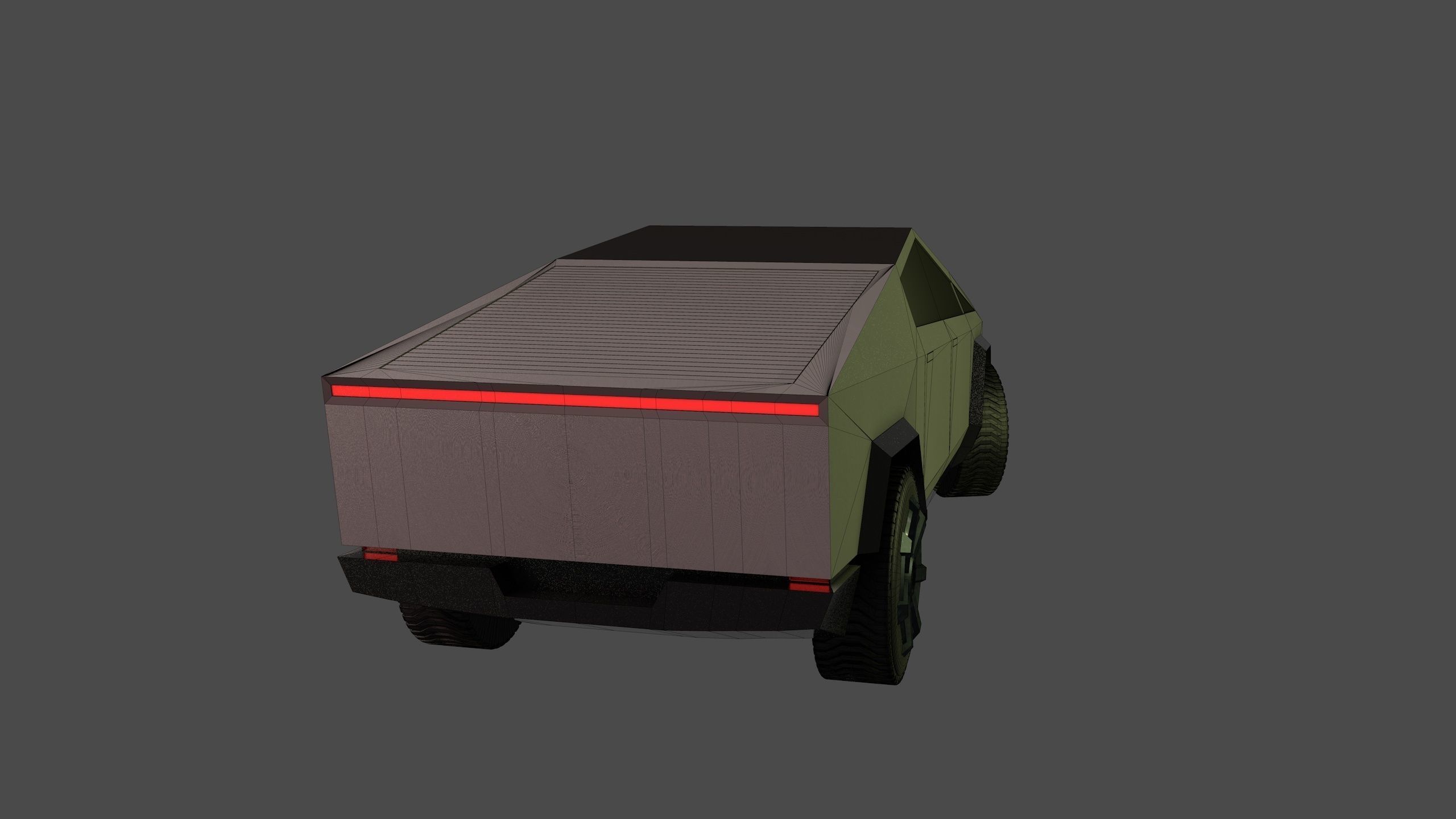 Tesla Cybertruck Low-poly 3D model_6