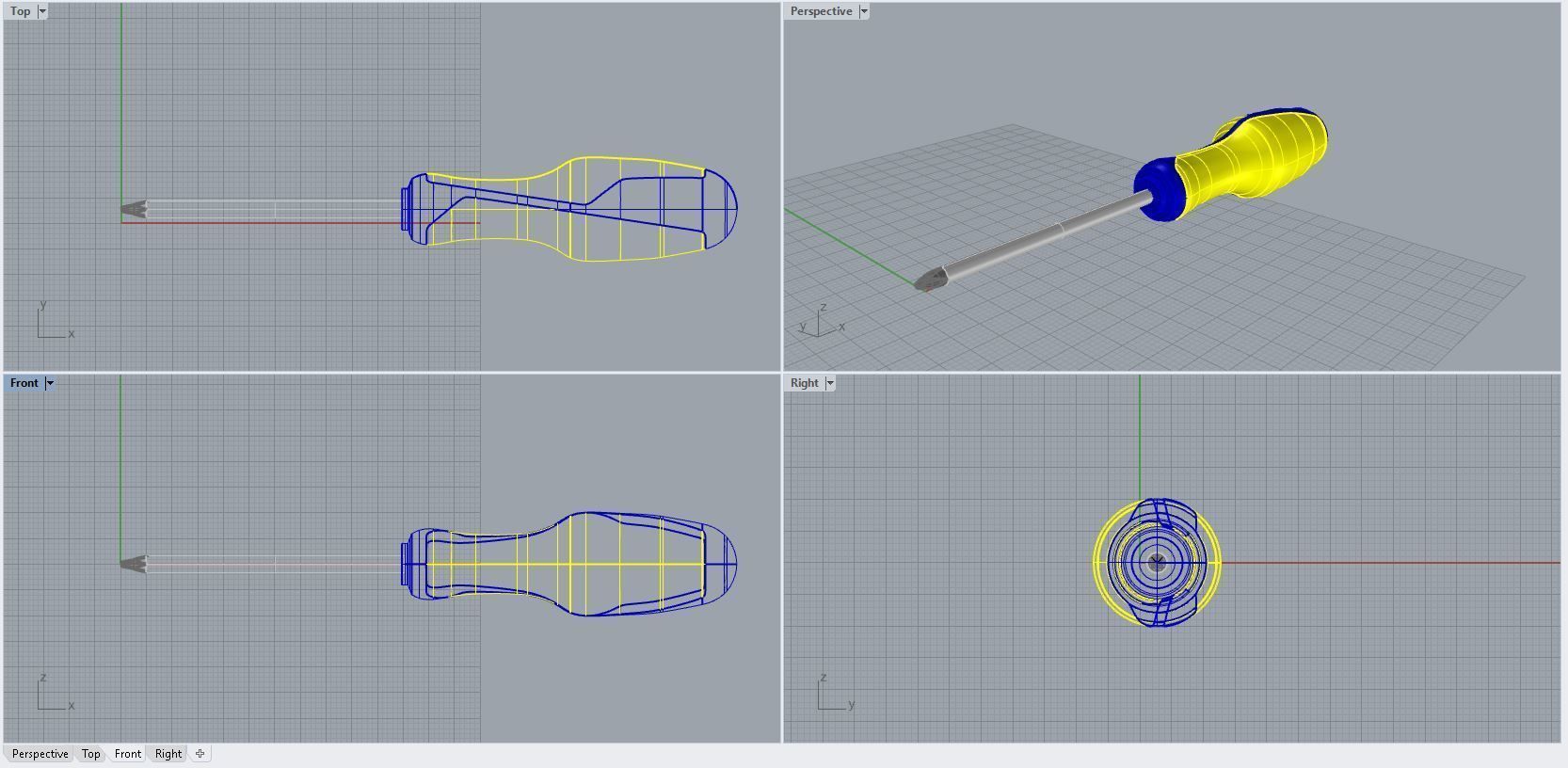 3d modeled screwdriver  3D model_6
