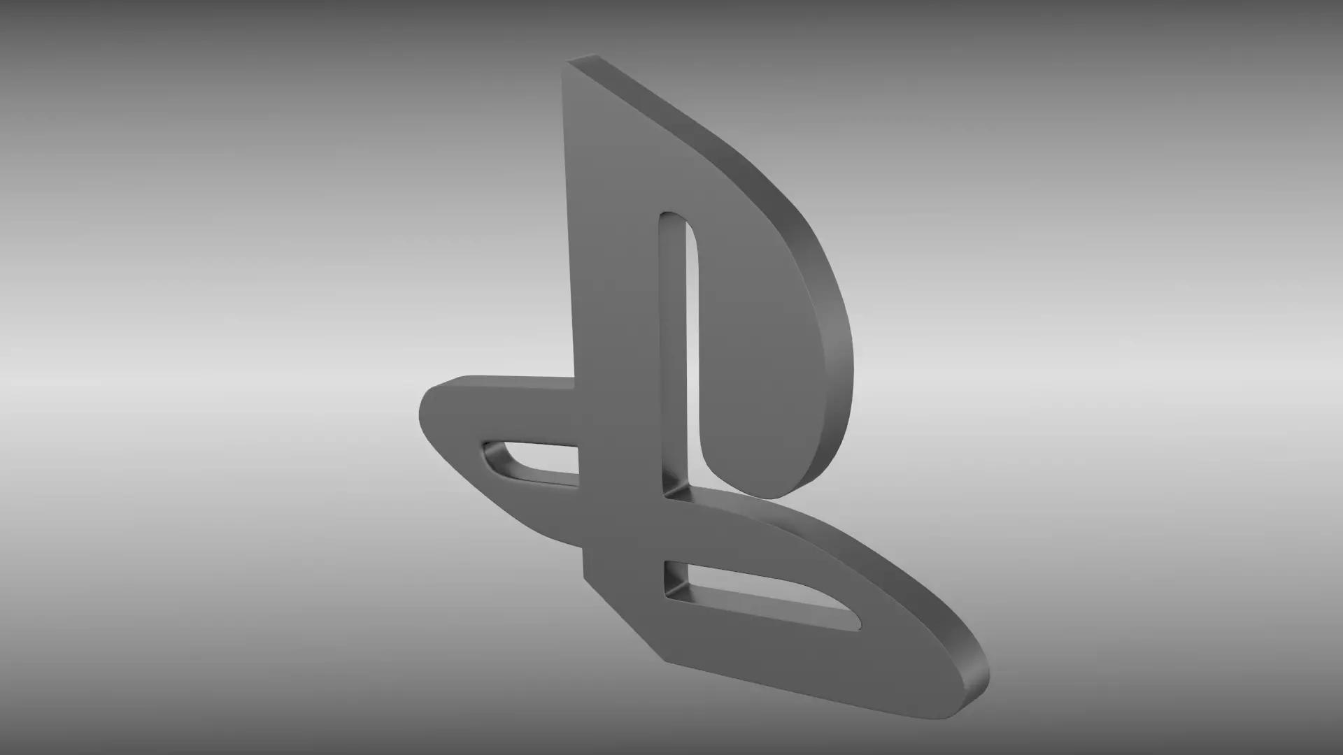Playstation logo Free 3D model