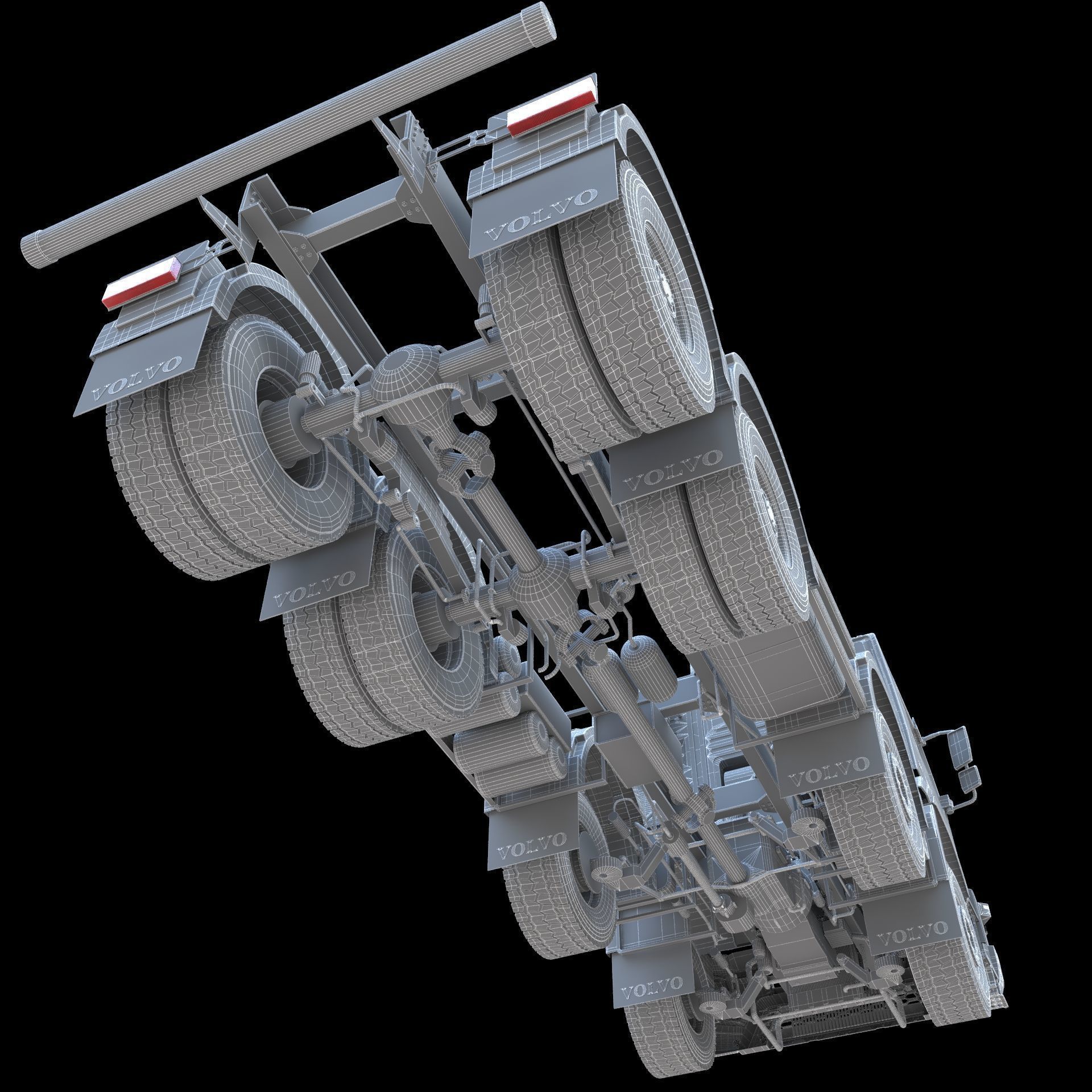 Volvo FMX truck Concrete Mixer - customized 3D model_8