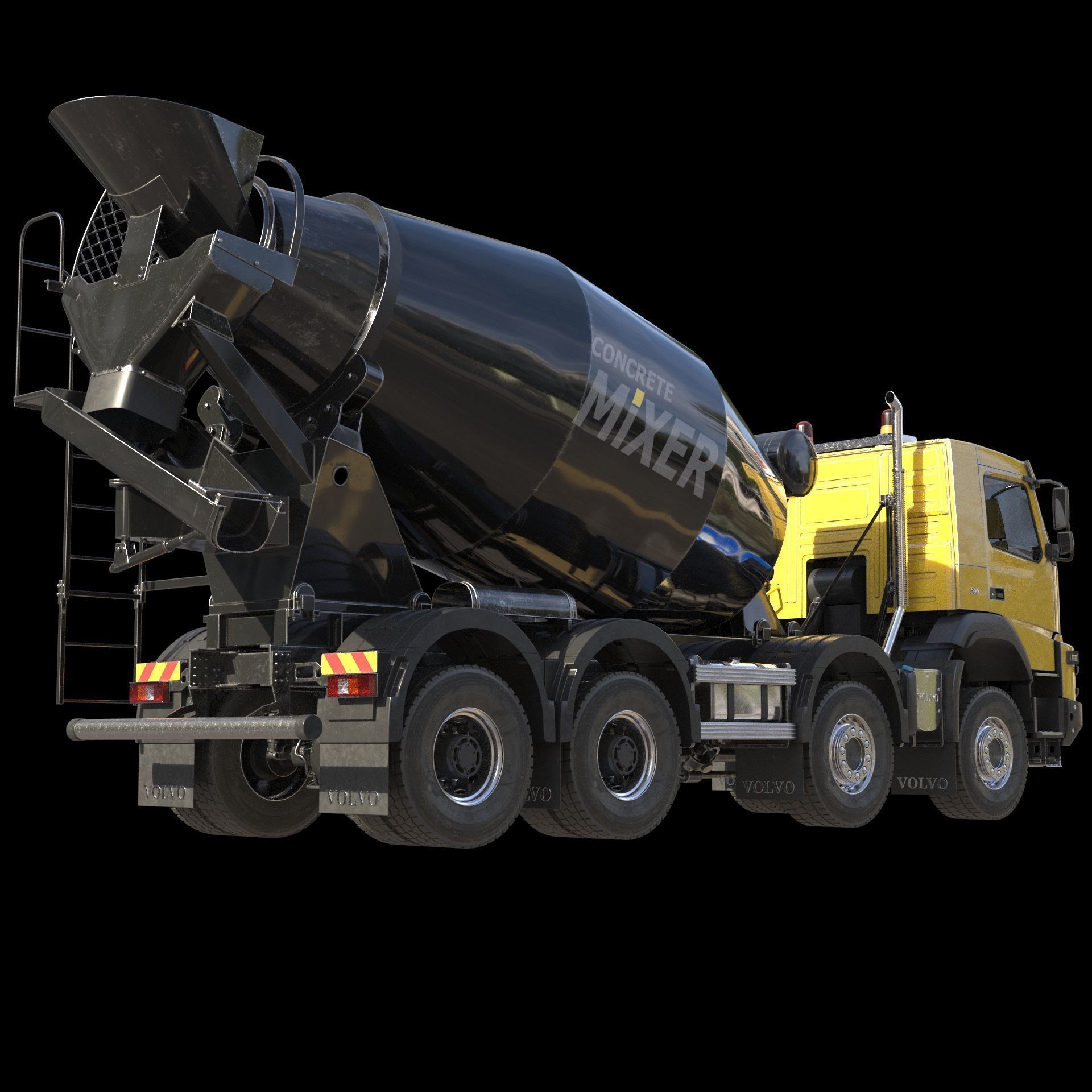 Volvo FMX truck Concrete Mixer - customized 3D model_17