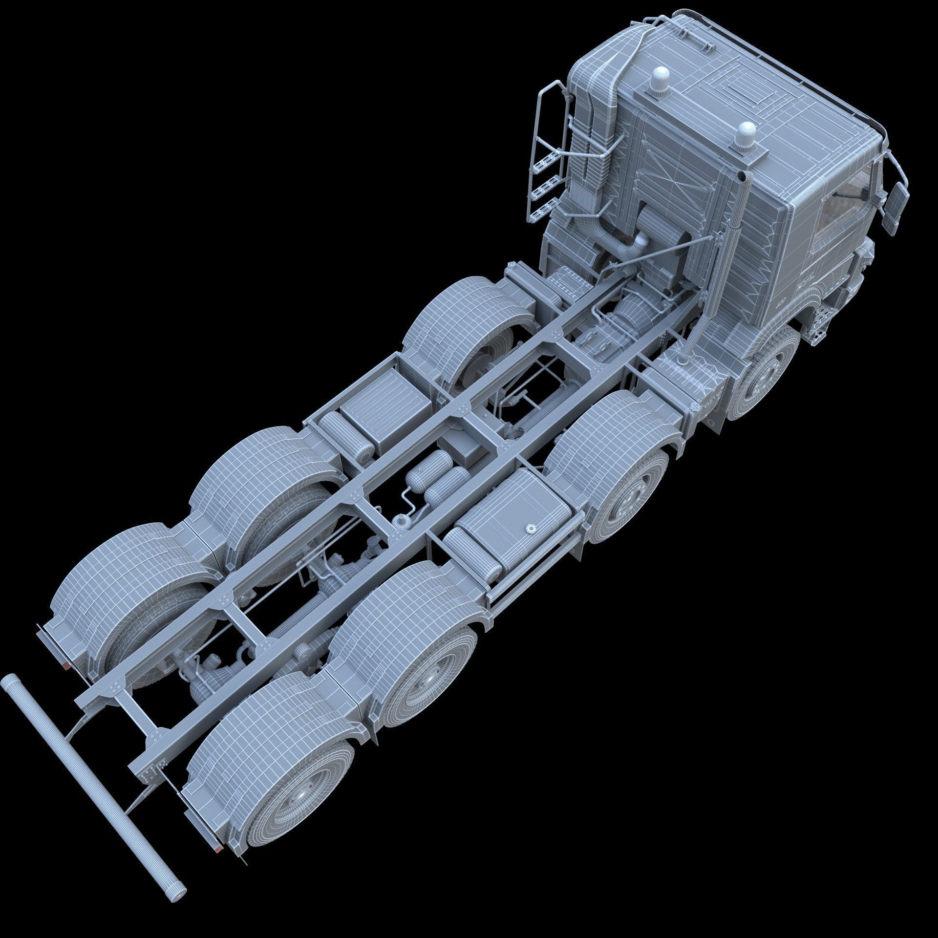 Volvo FMX truck Concrete Mixer - customized 3D model_6