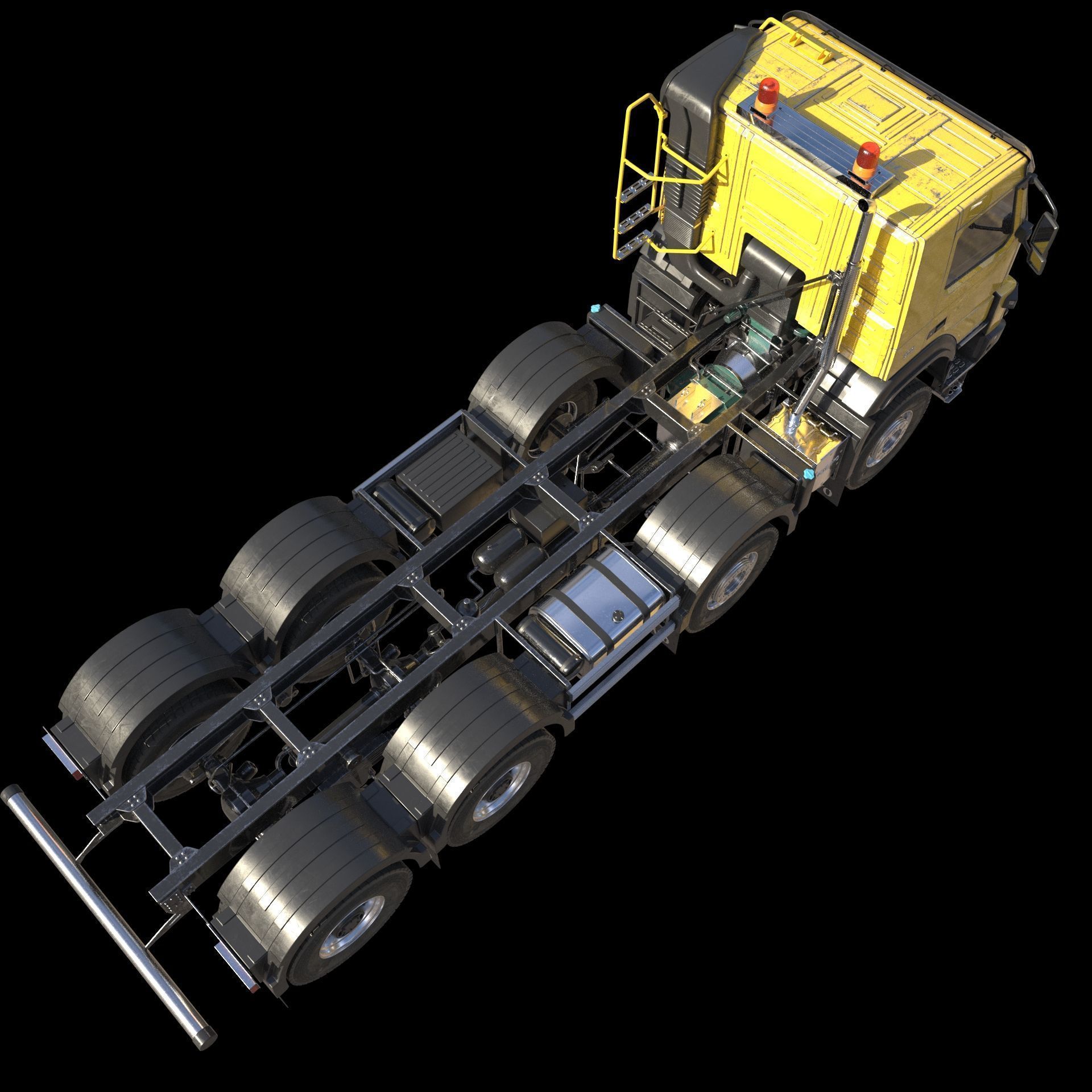 Volvo FMX truck Concrete Mixer - customized 3D model_5