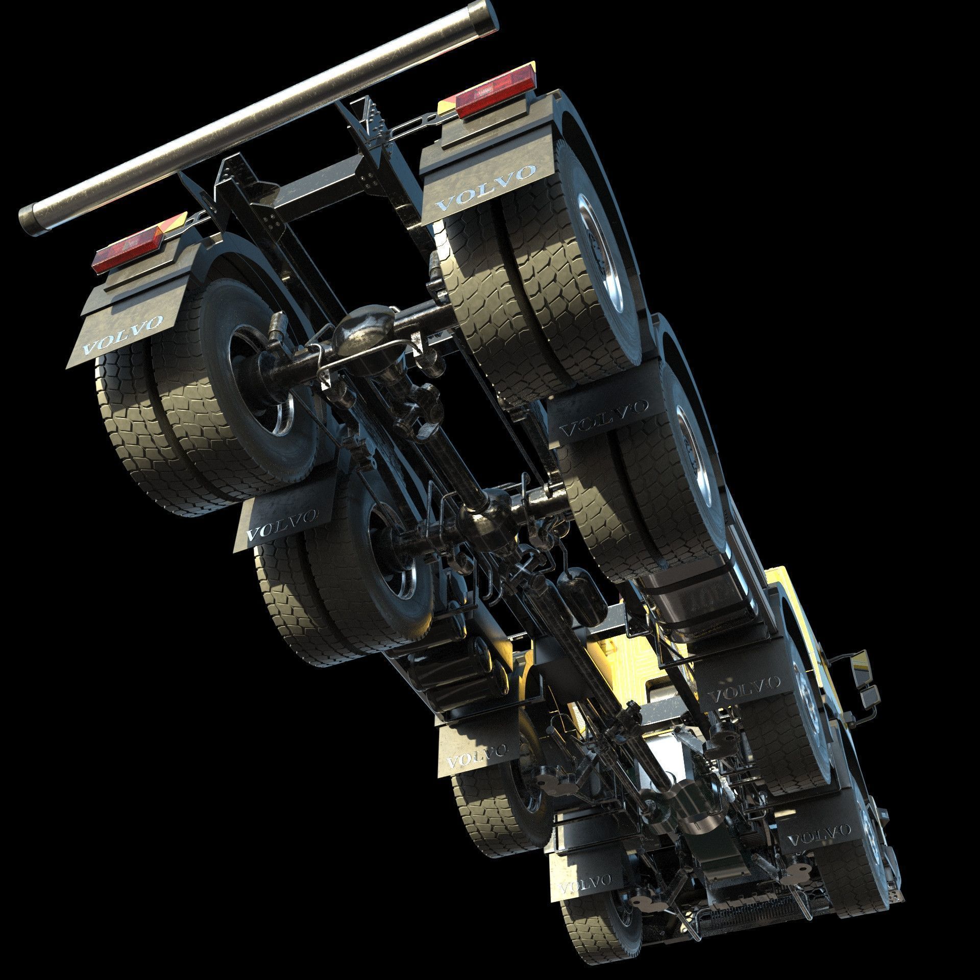 Volvo FMX truck Concrete Mixer - customized 3D model_7