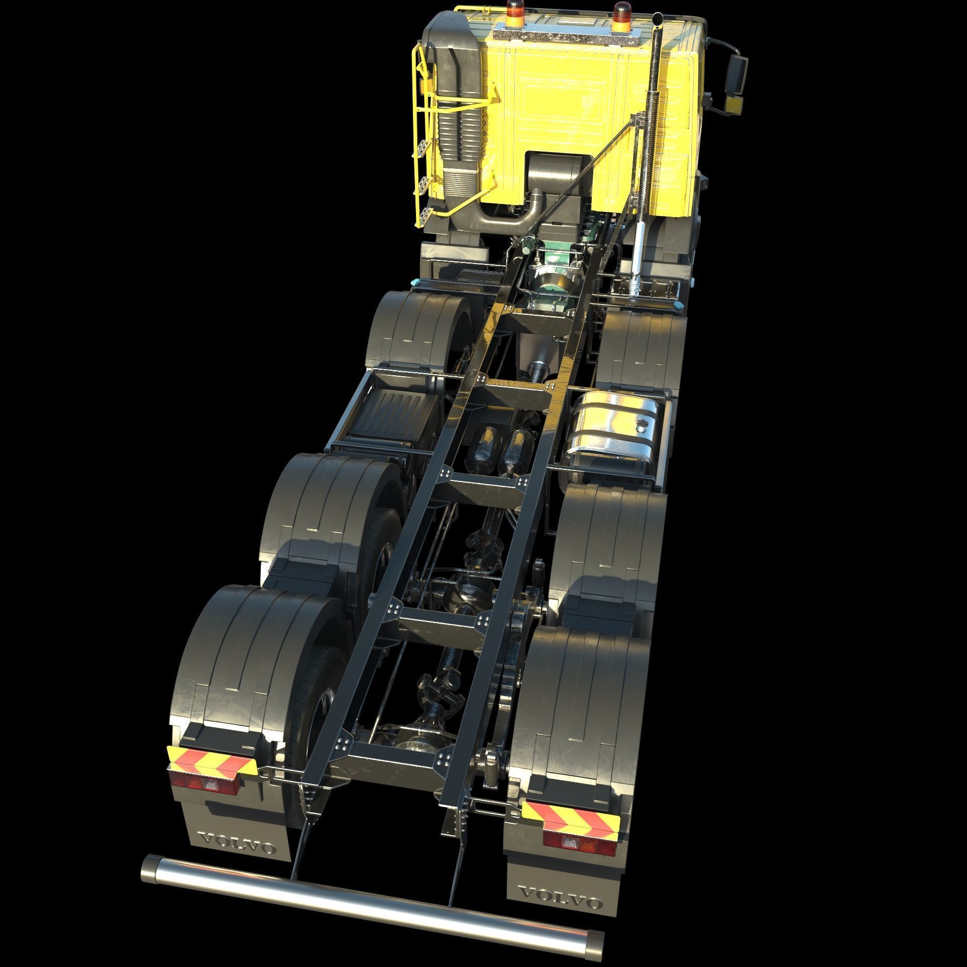 Volvo FMX truck Concrete Mixer - customized 3D model_9