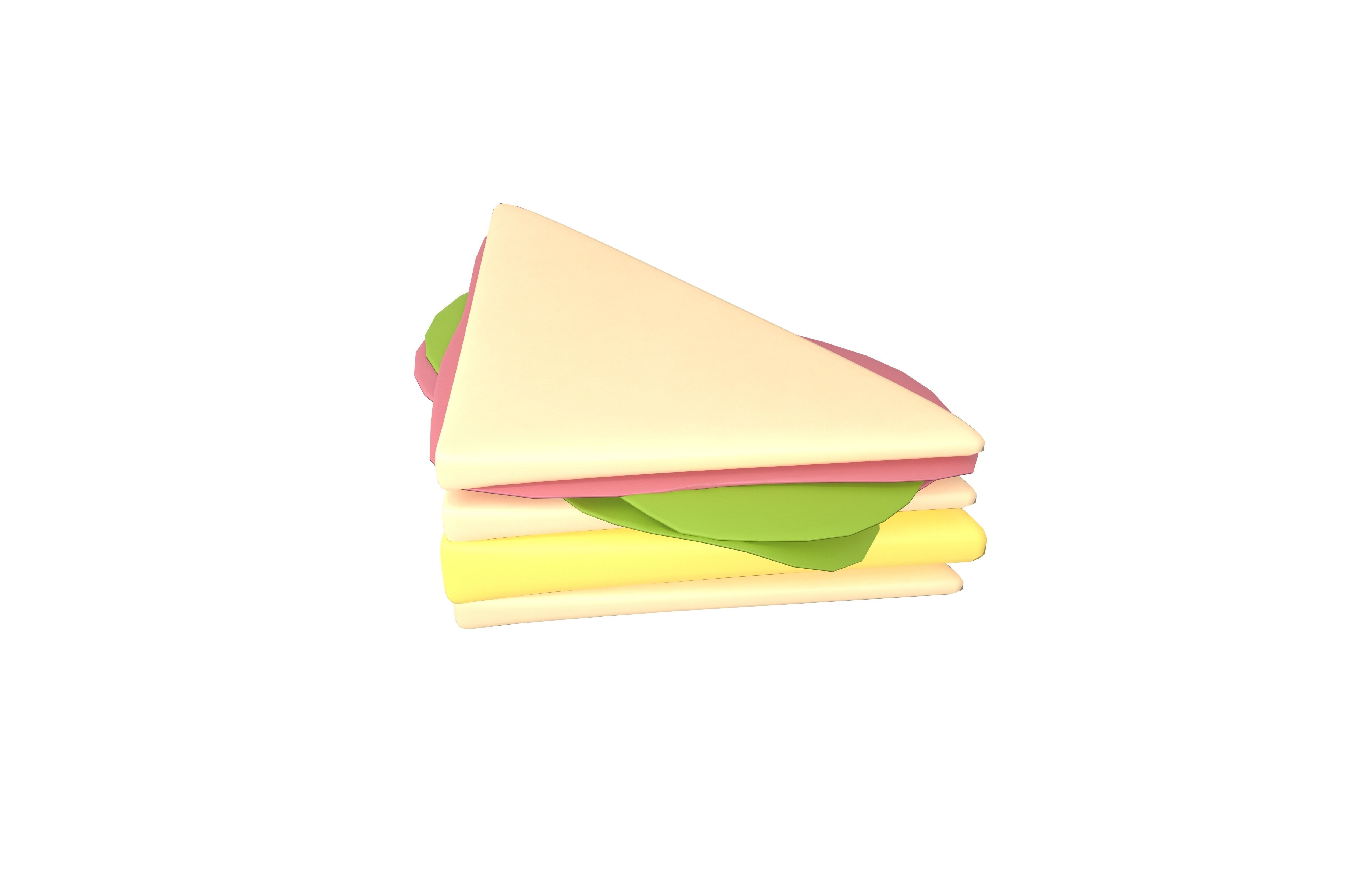 Sandwich v1 001 Low-poly 3D model_2