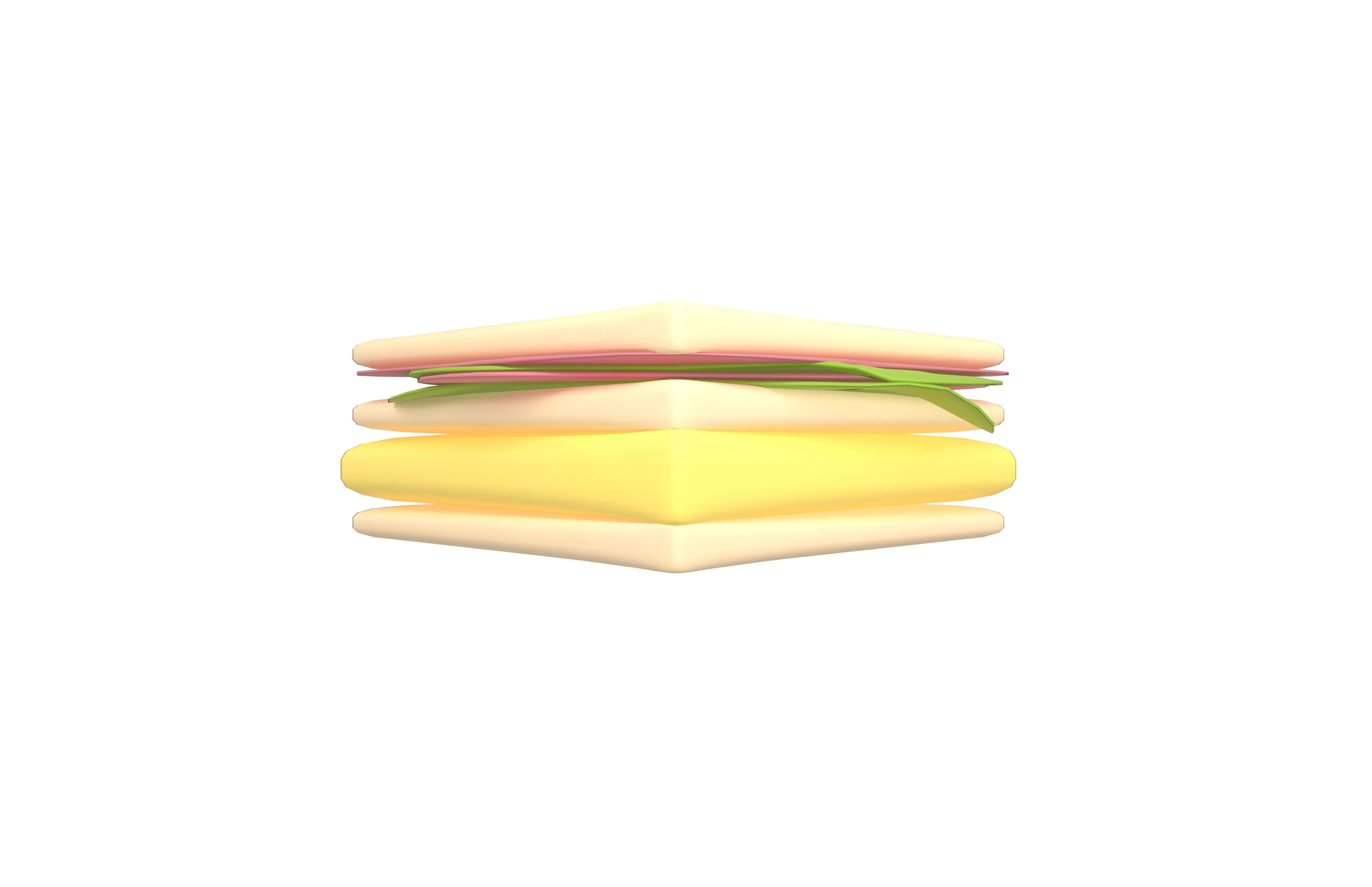 Sandwich v1 001 Low-poly 3D model_1