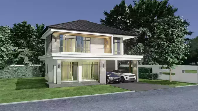 Modern House 3D Model type A1 