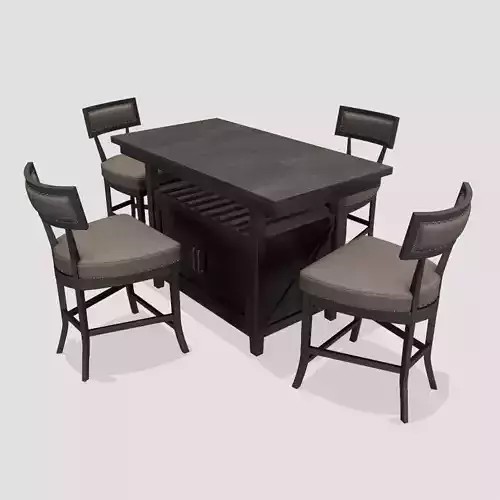 Brown 5 Piece Dining Set