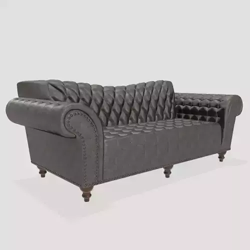 Dutches Sofa Gray Low-poly 3D model