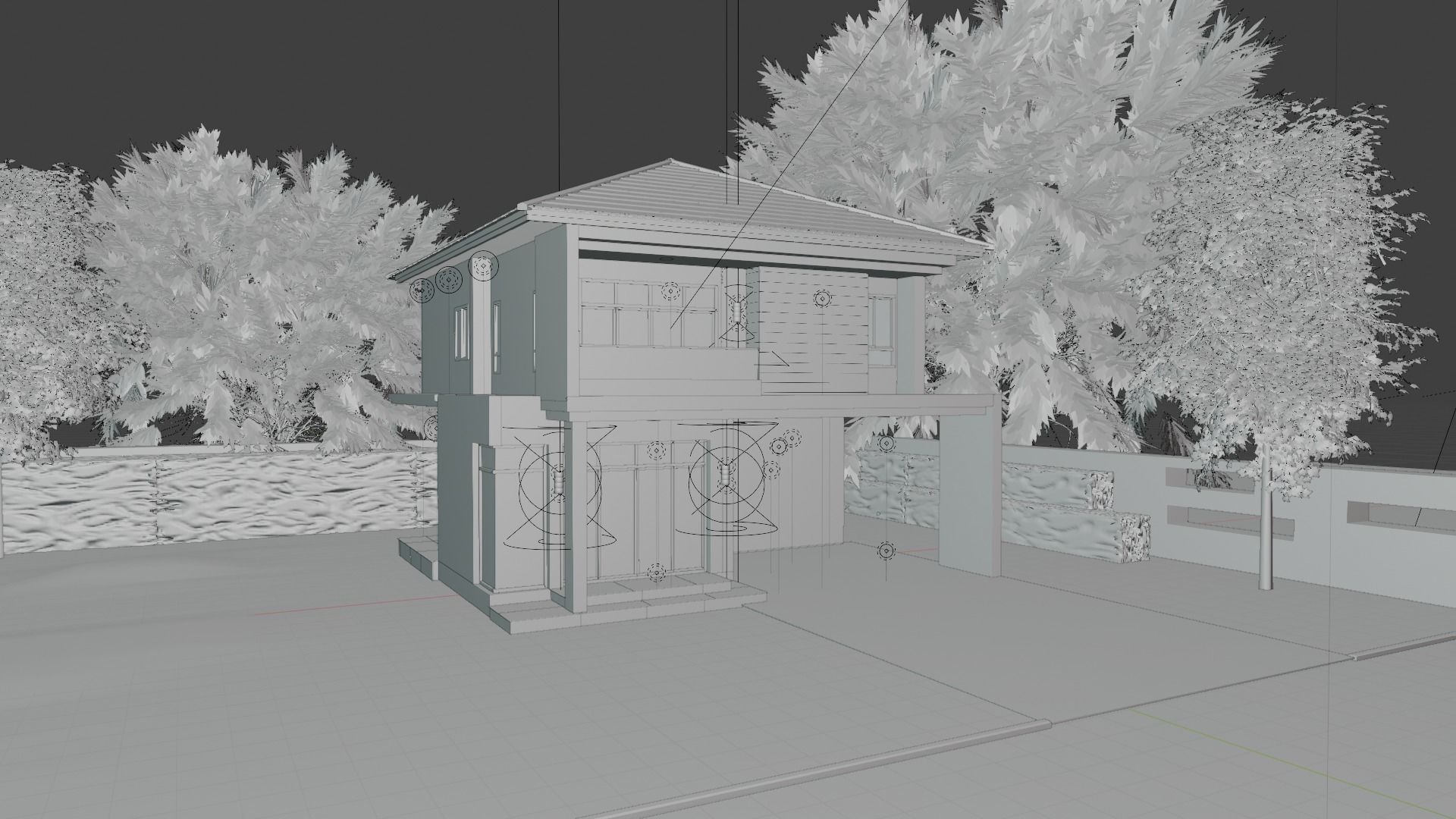 Modern House 3D Model type C1 3D model_2