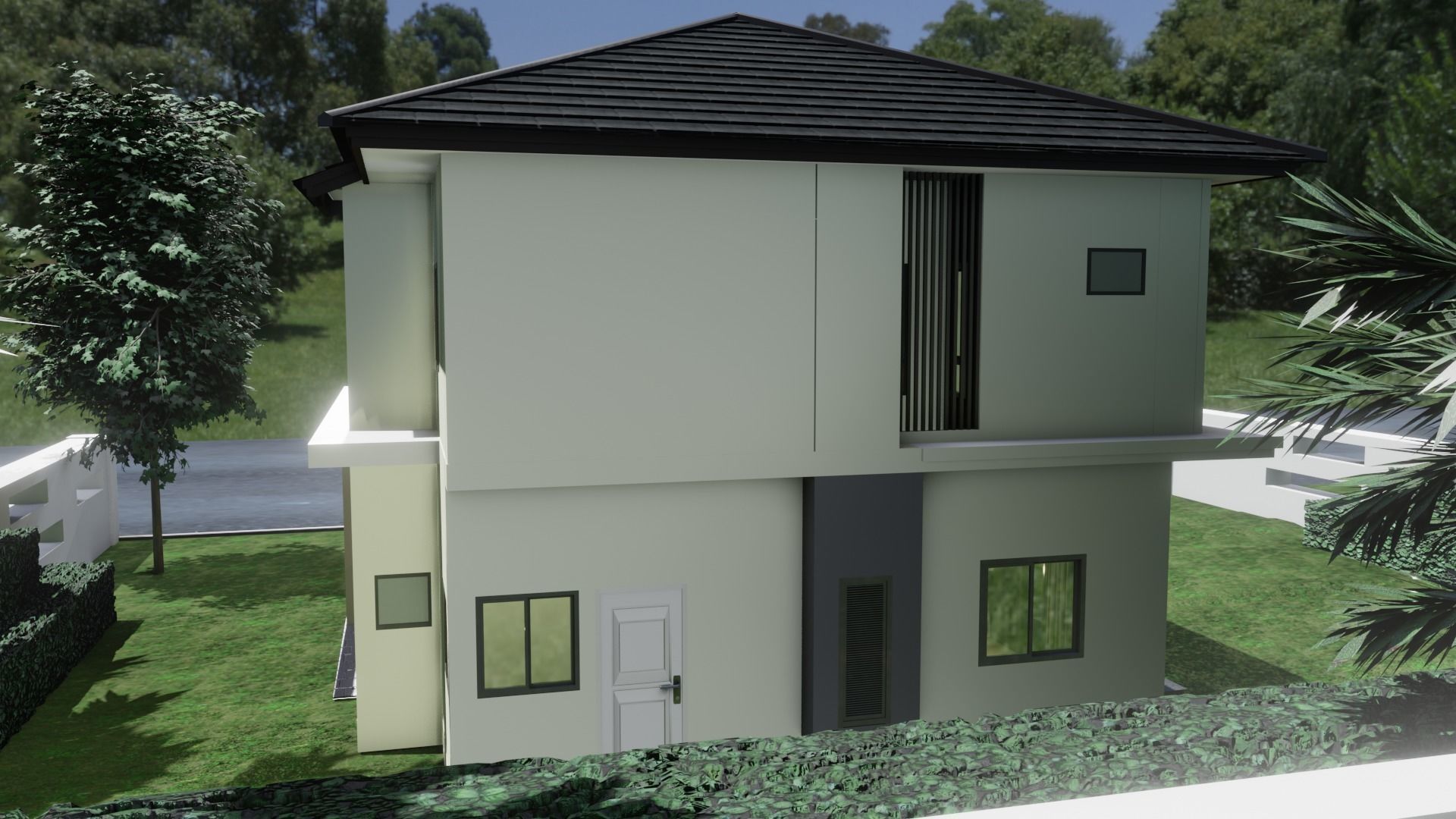 Modern House 3D Model type C1 3D model_6