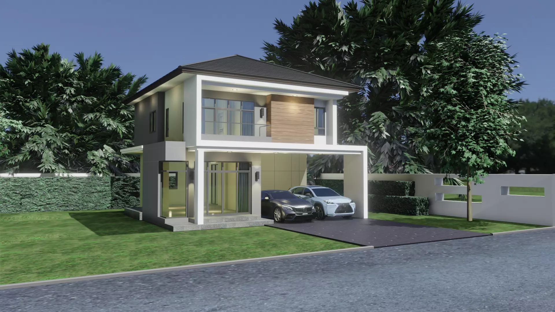 Modern House 3D Model type C1 3D model_0