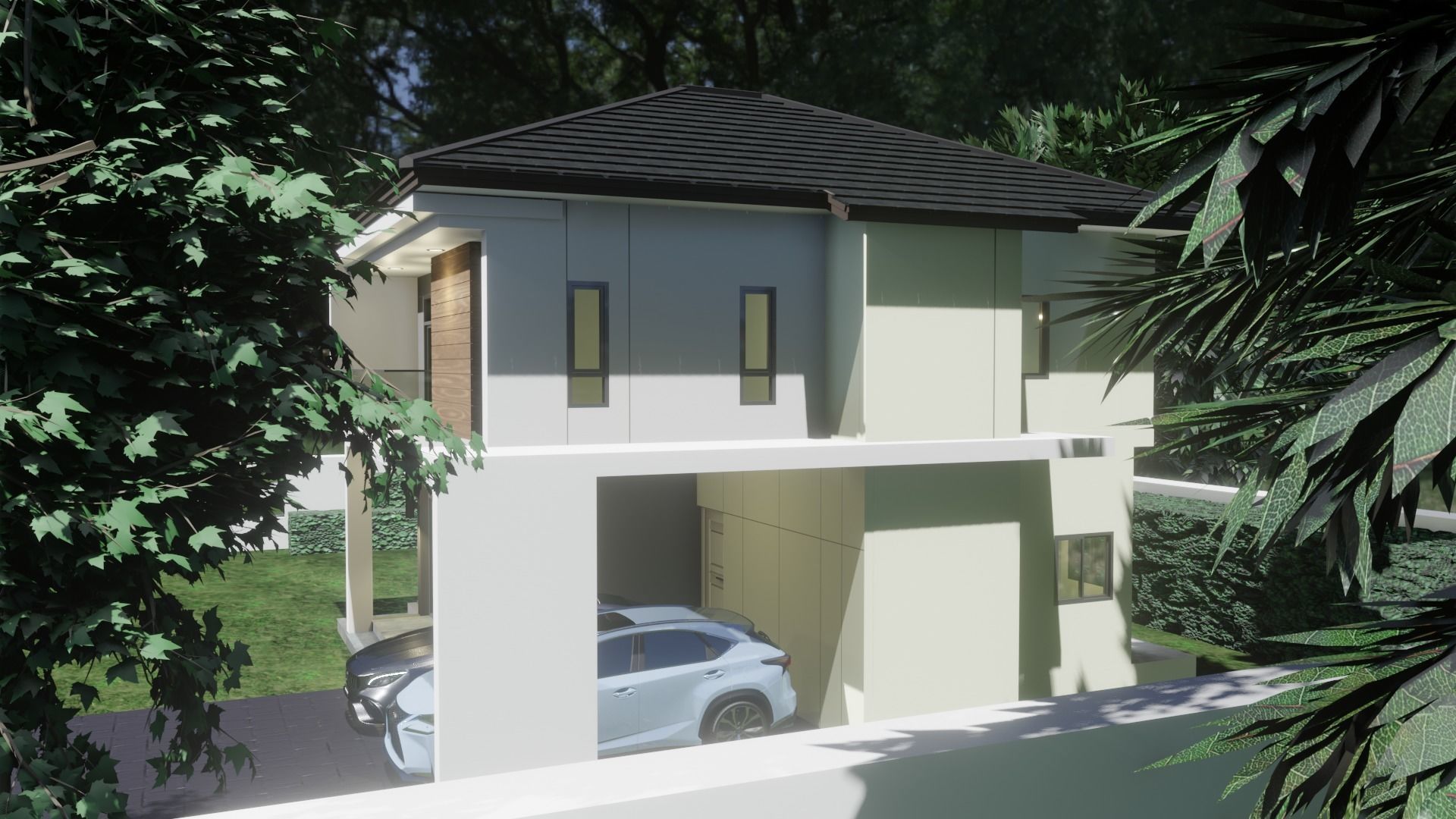 Modern House 3D Model type C1 3D model_7