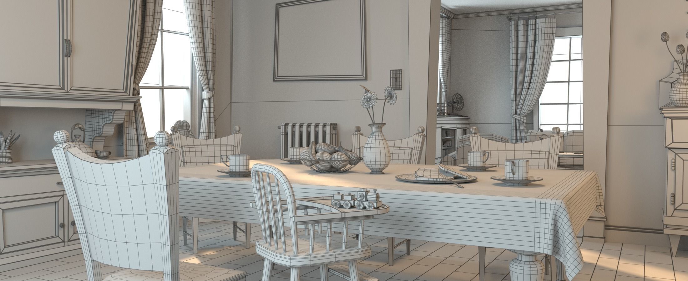 Cartoon Room Interior Full Version 3D model_106