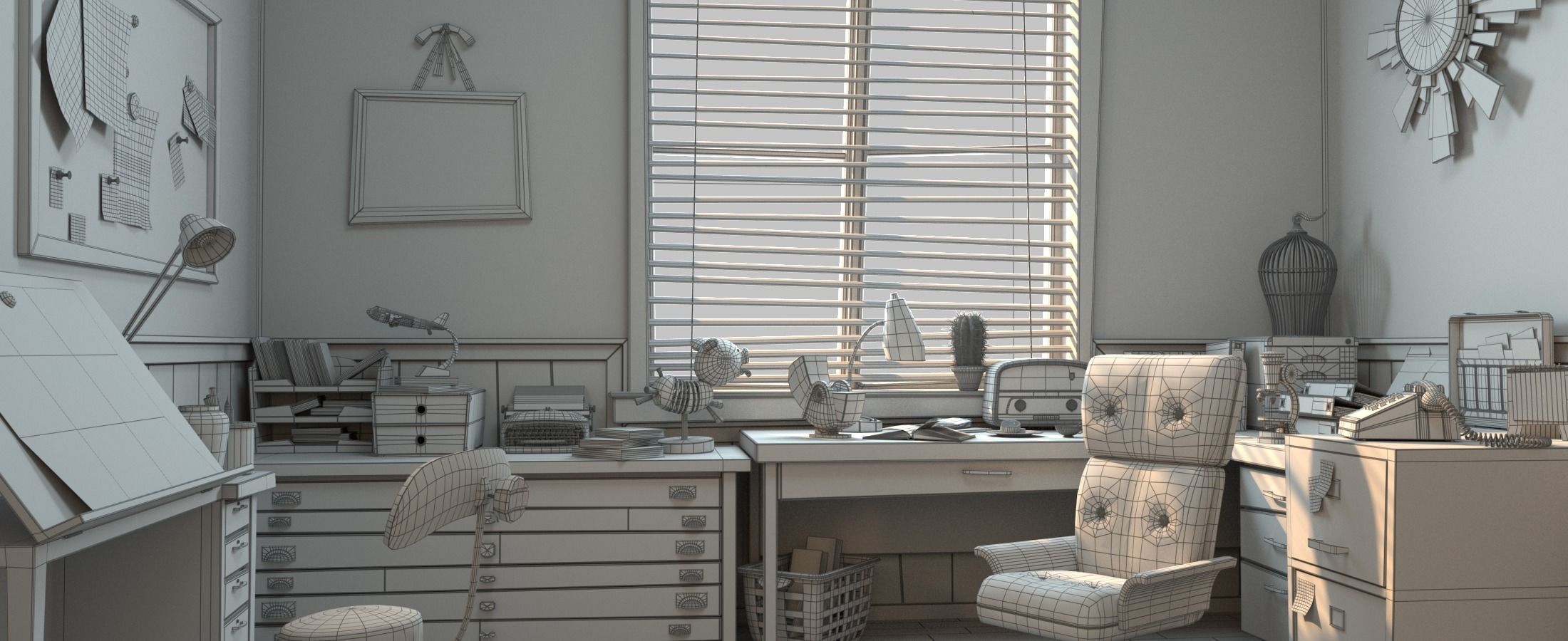 Cartoon Room Interior Full Version 3D model_140