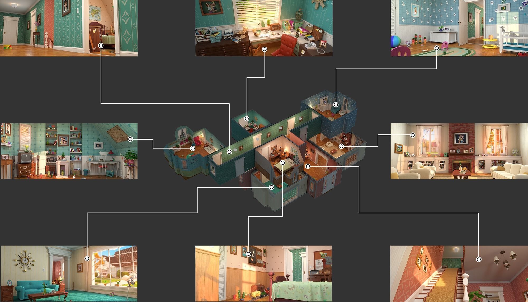 Cartoon Room Interior Full Version 3D model_4