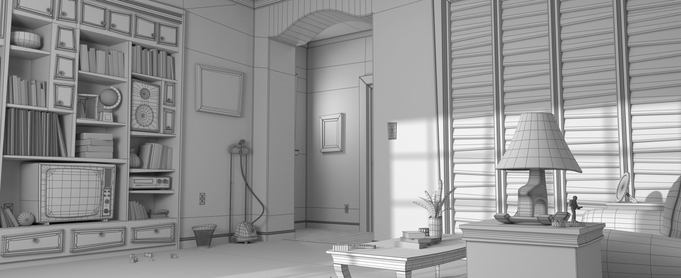 Cartoon Room Interior Full Version 3D model_134
