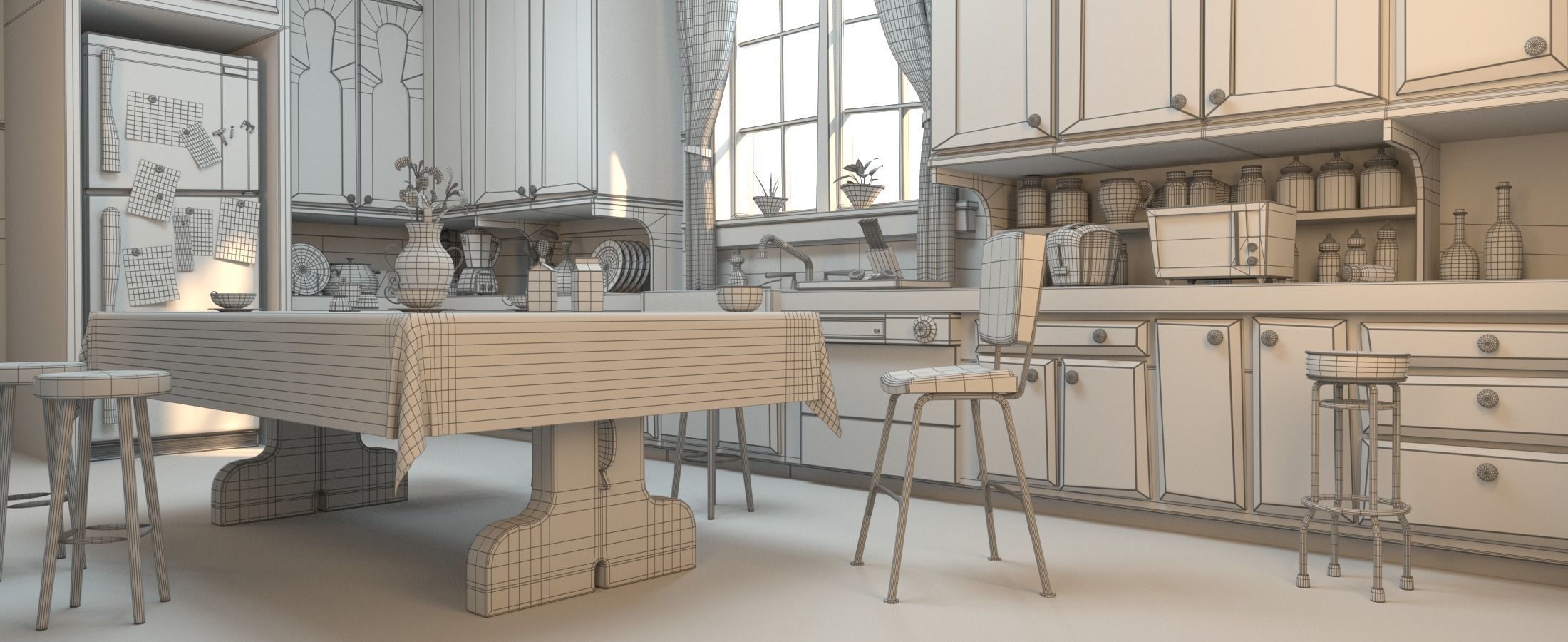 Cartoon Room Interior Full Version 3D model_117