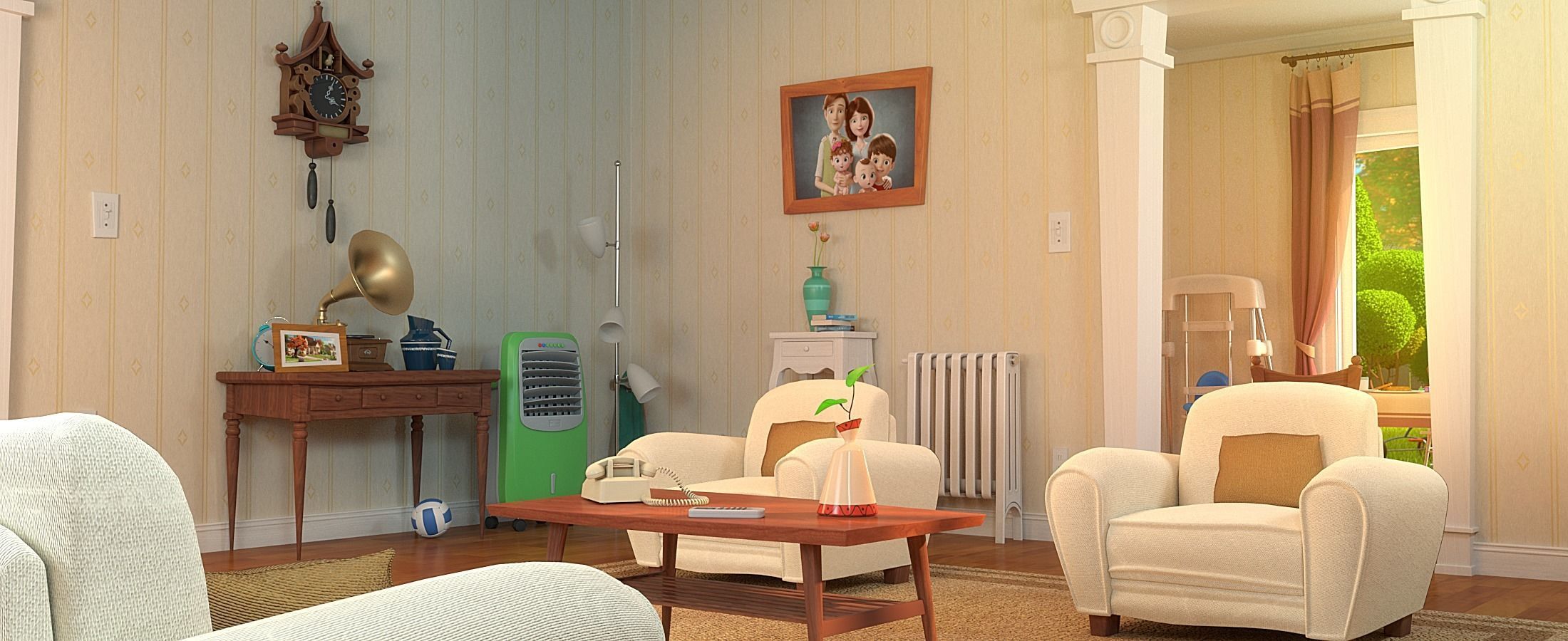 Cartoon Room Interior Full Version 3D model_61