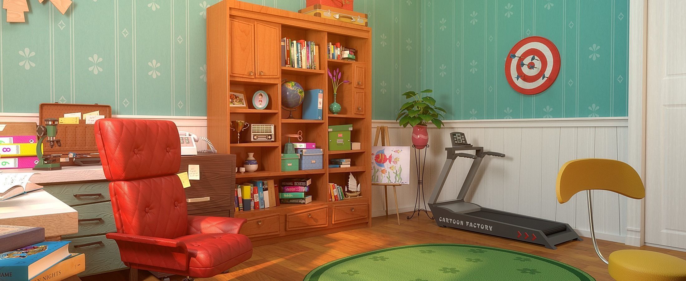 Cartoon Room Interior Full Version 3D model_76