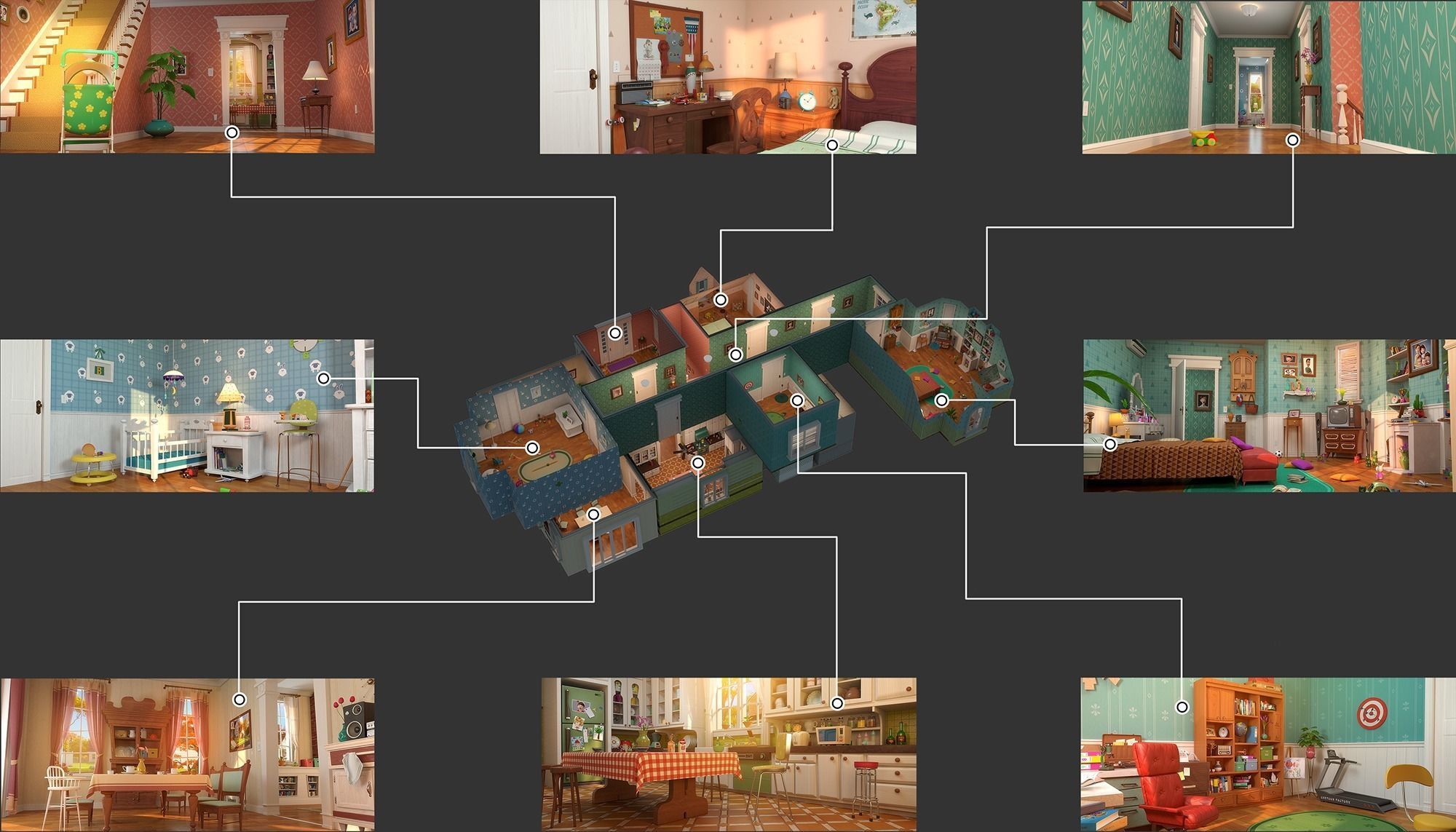 Cartoon Room Interior Full Version 3D model_2