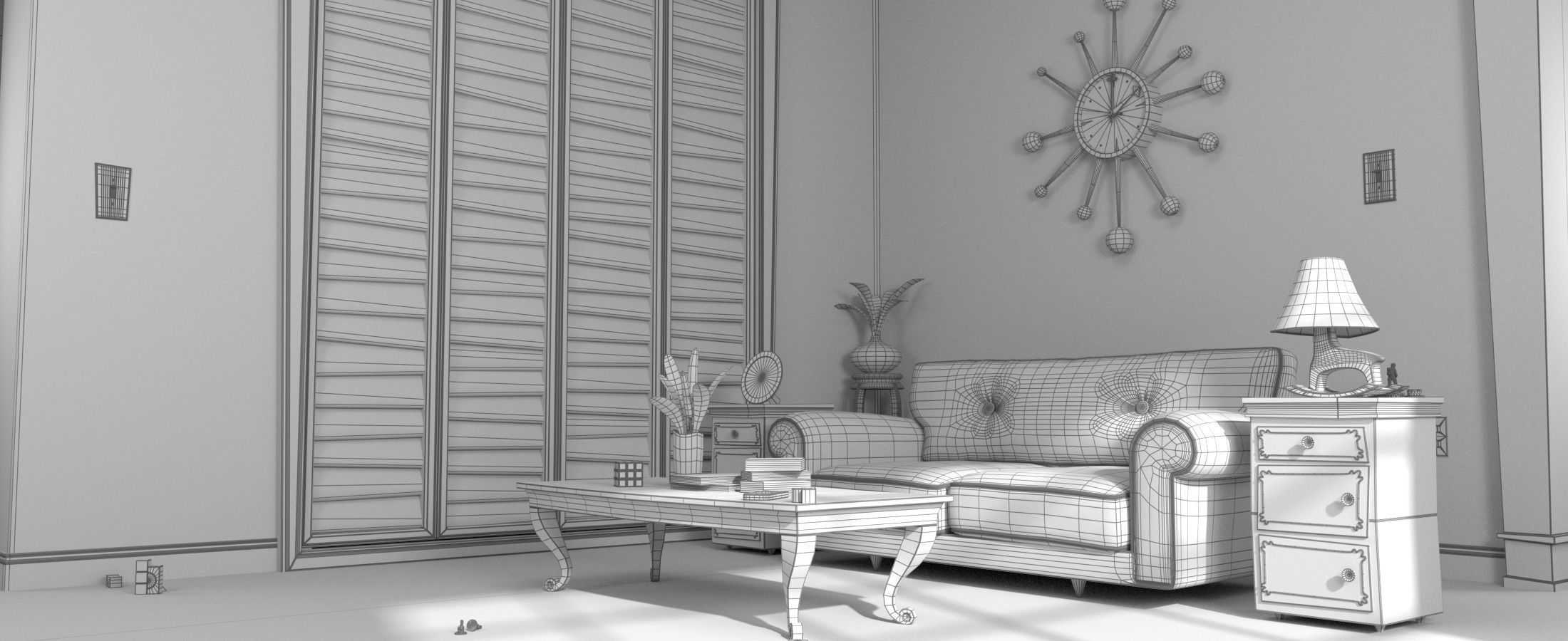 Cartoon Room Interior Full Version 3D model_133