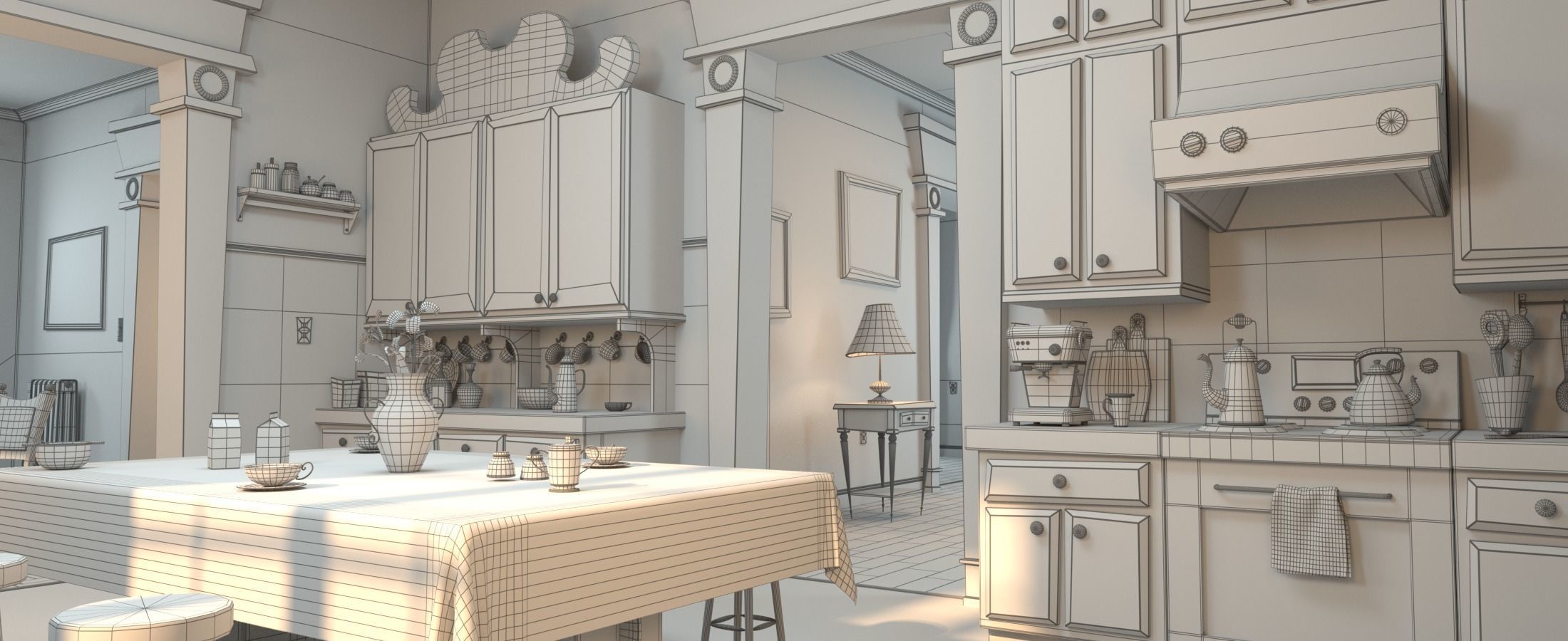 Cartoon Room Interior Full Version 3D model_121