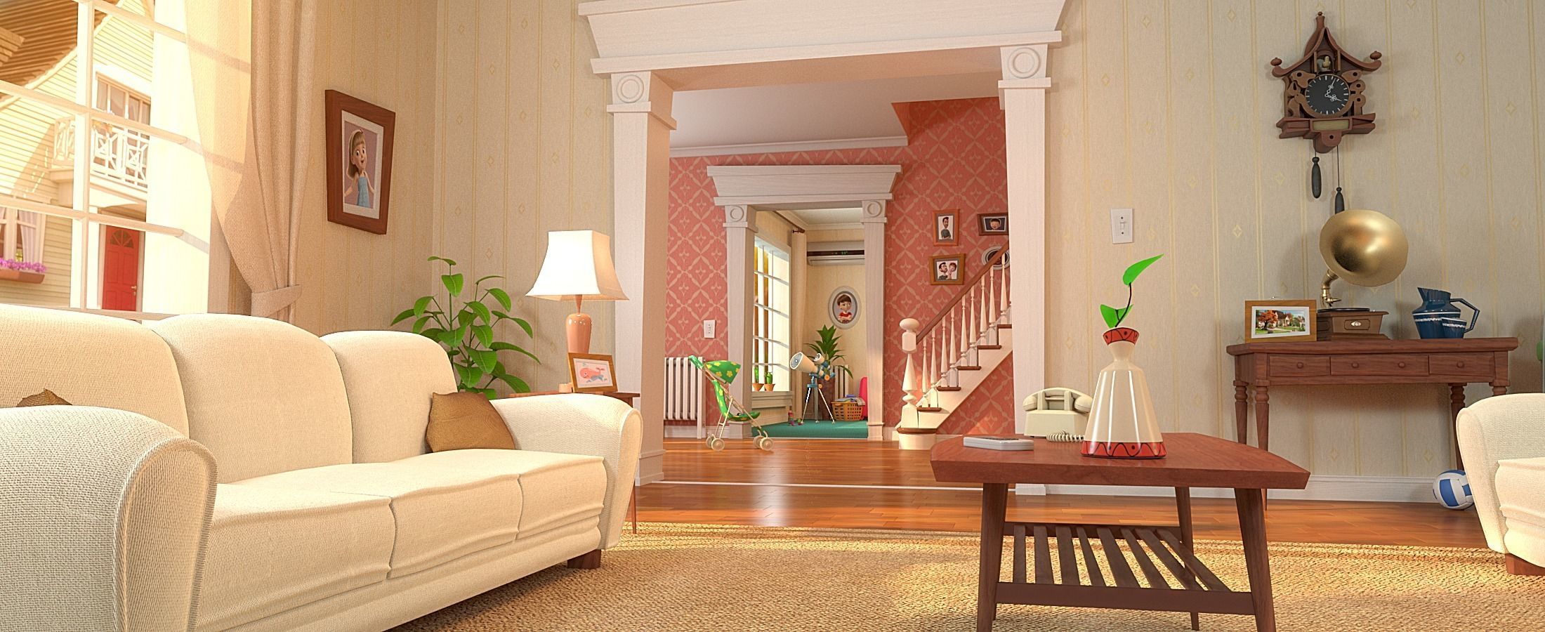 Cartoon Room Interior Full Version 3D model_63