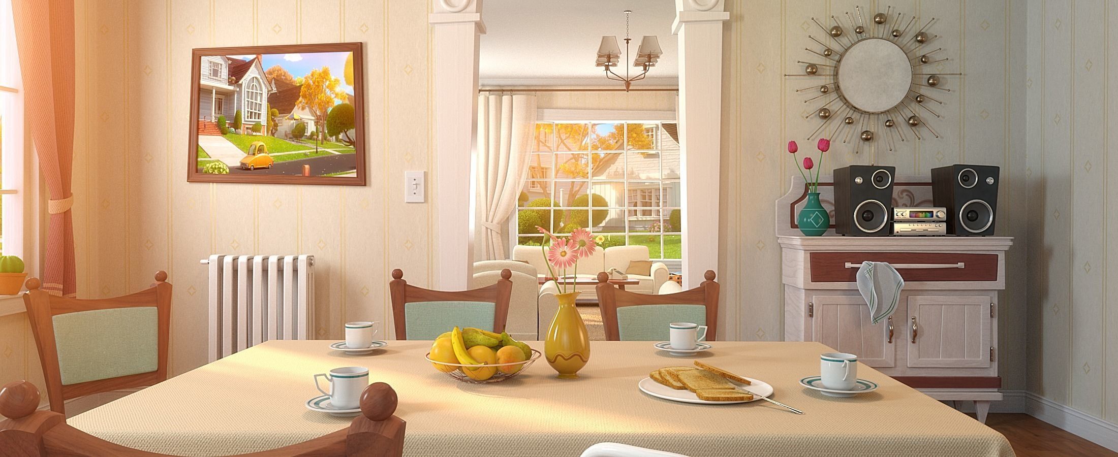 Cartoon Room Interior Full Version 3D model_48