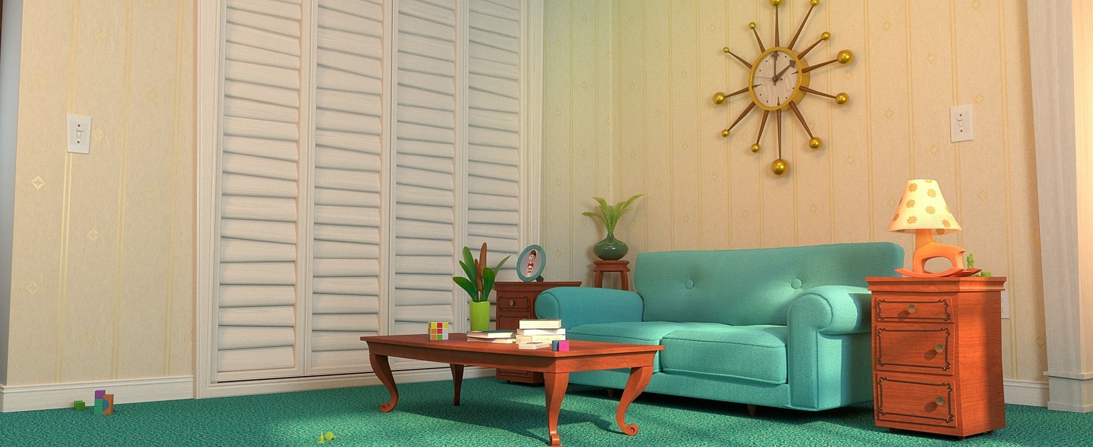 Cartoon Room Interior Full Version 3D model_67