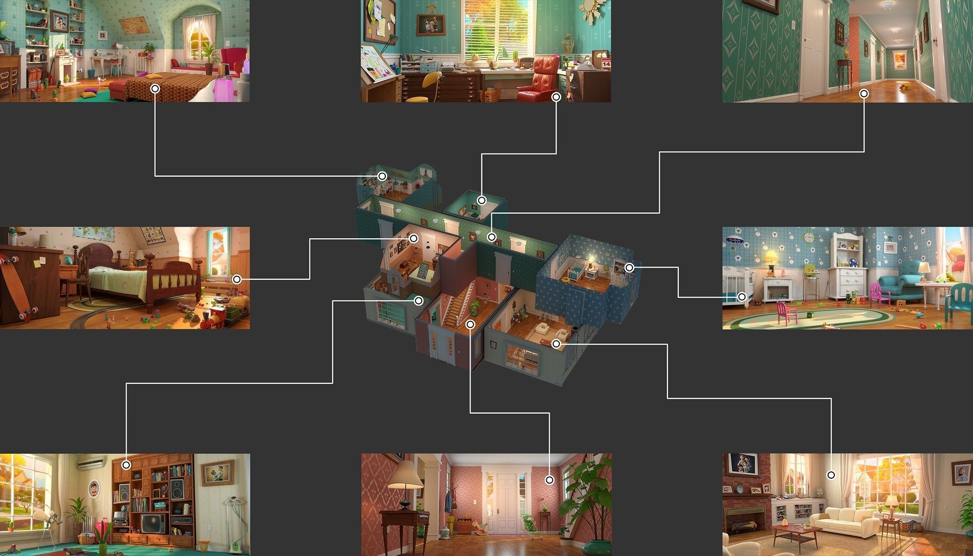 Cartoon Room Interior Full Version 3D model_1
