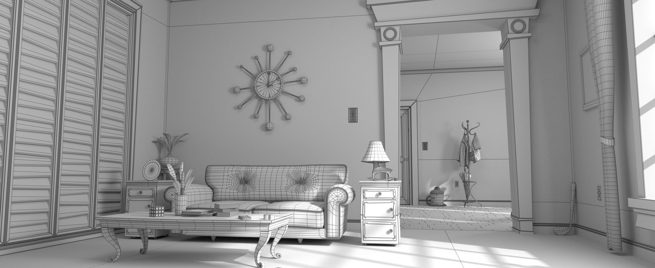 Cartoon Room Interior Full Version 3D model_130