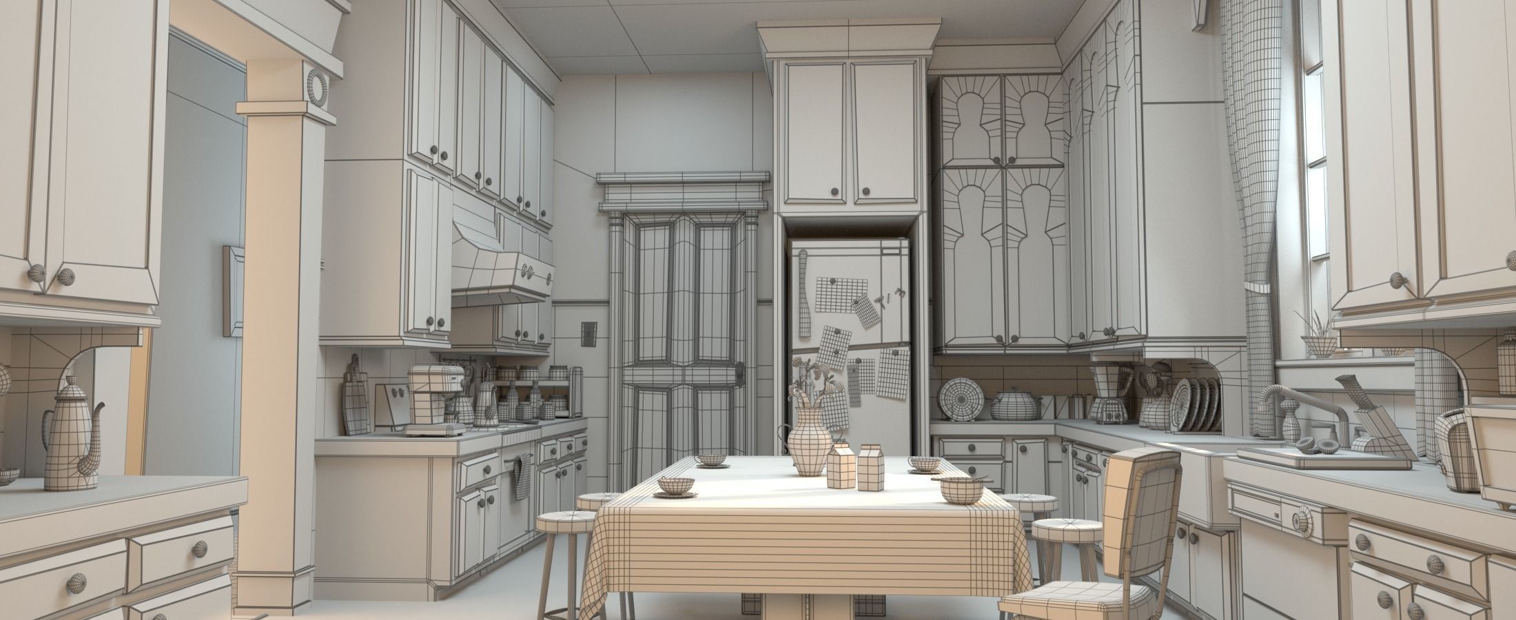 Cartoon Room Interior Full Version 3D model_122
