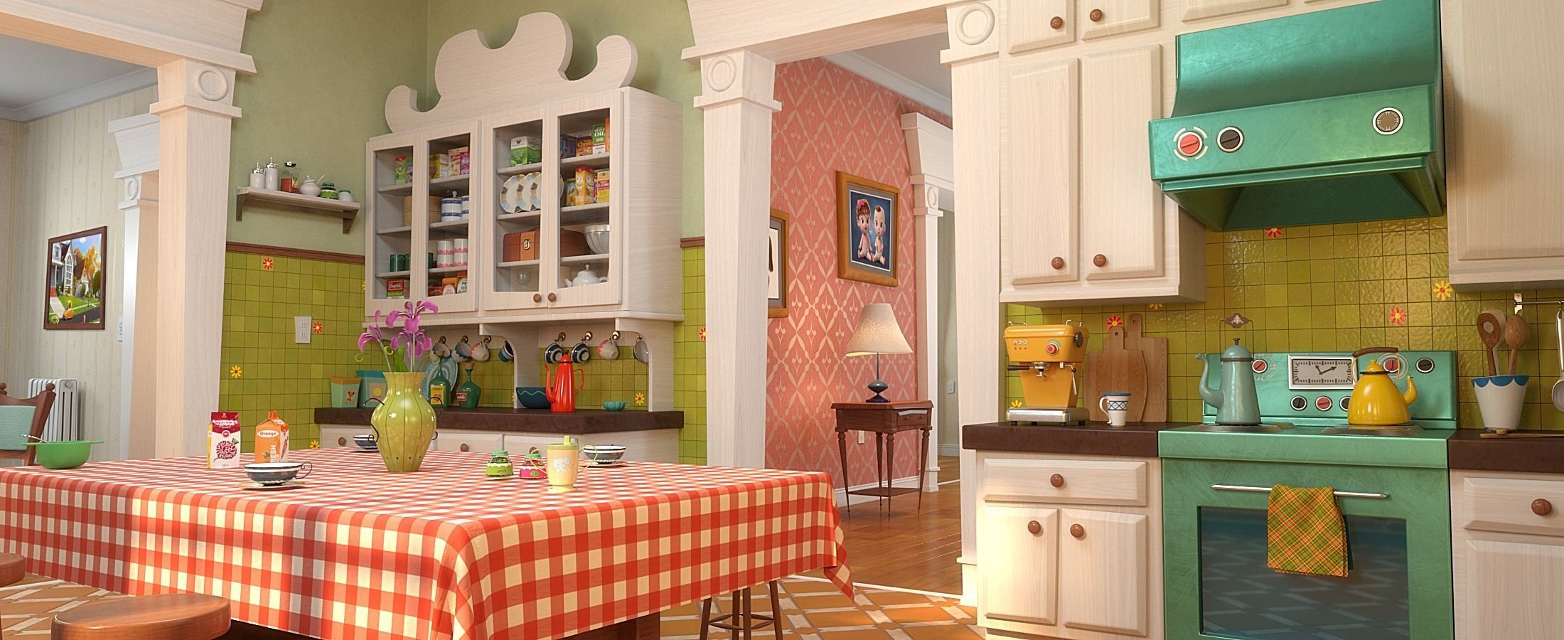 Cartoon Room Interior Full Version 3D model_7