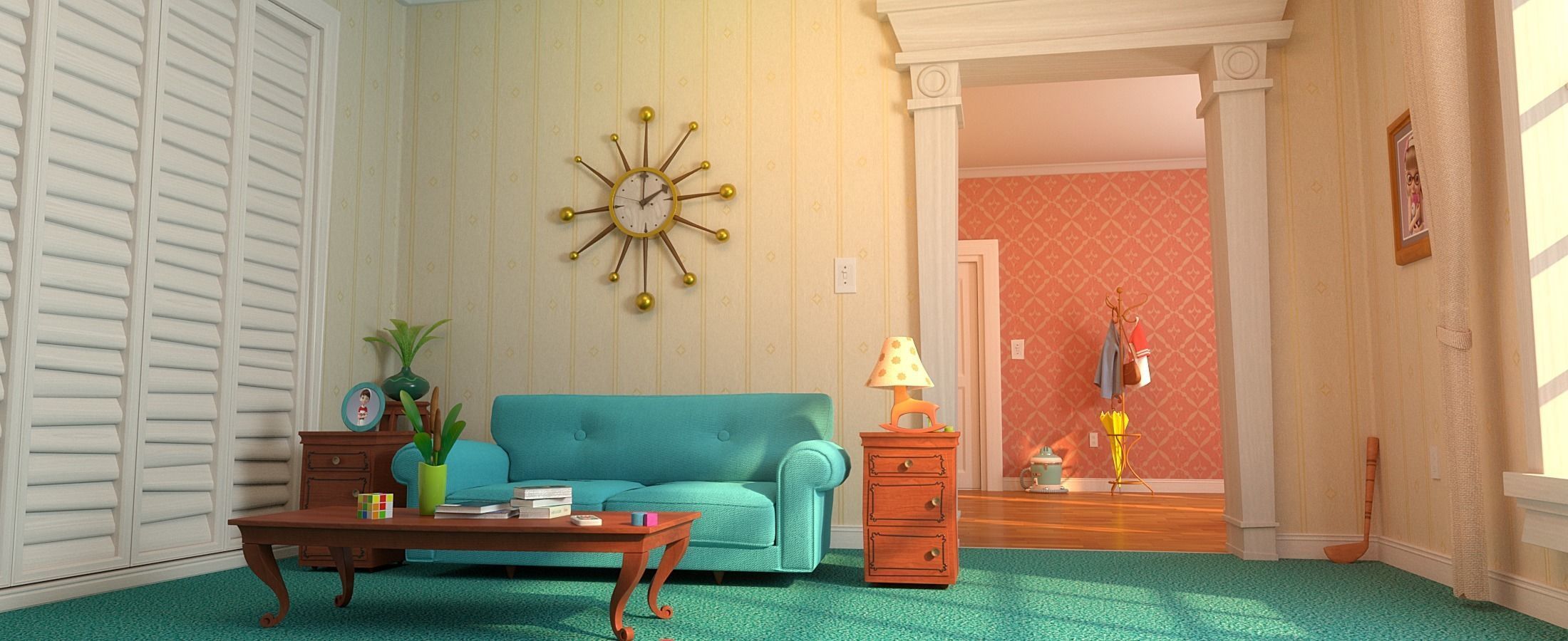 Cartoon Room Interior Full Version 3D model_68