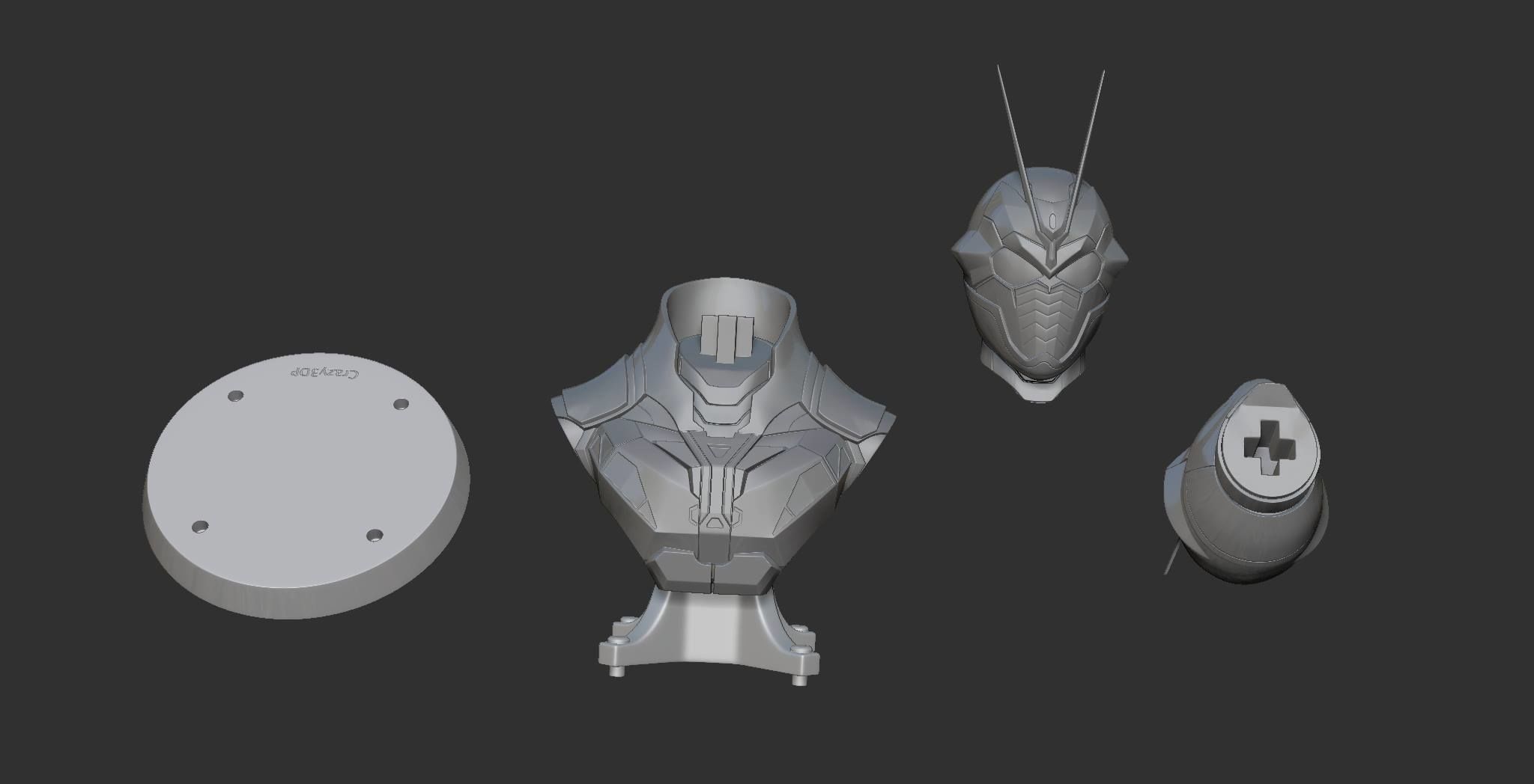 KAMEN RIDER ZRRO ONE BUST SIC 3D print model_1