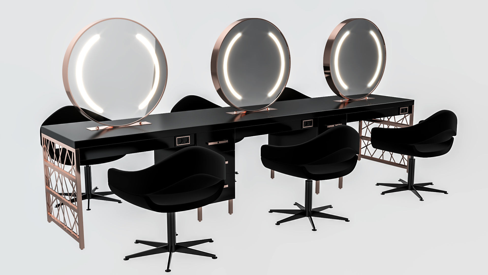 hair table copper 3D model_63
