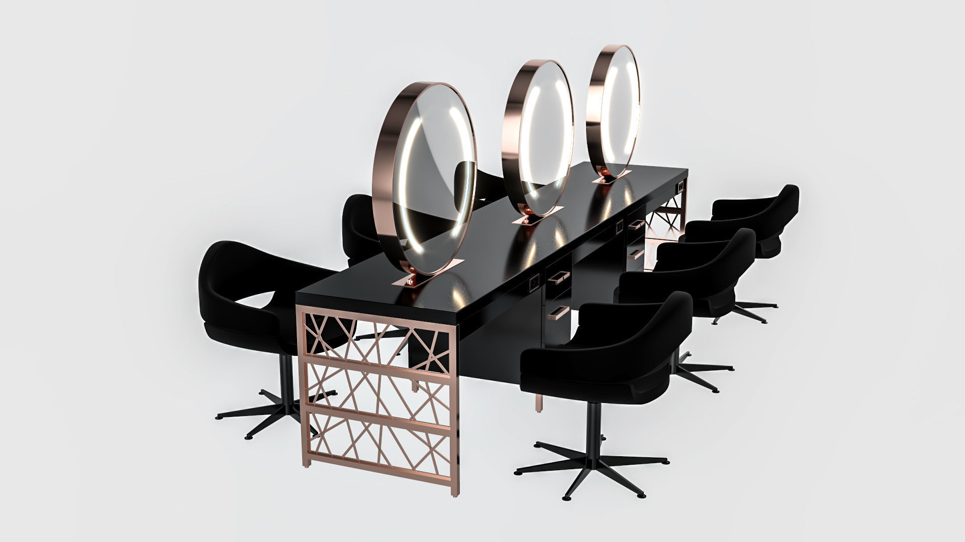 hair table copper 3D model_76