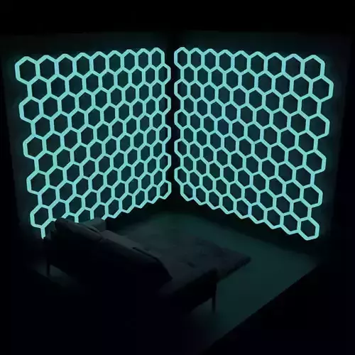 Neon Honeycomb wall decoration