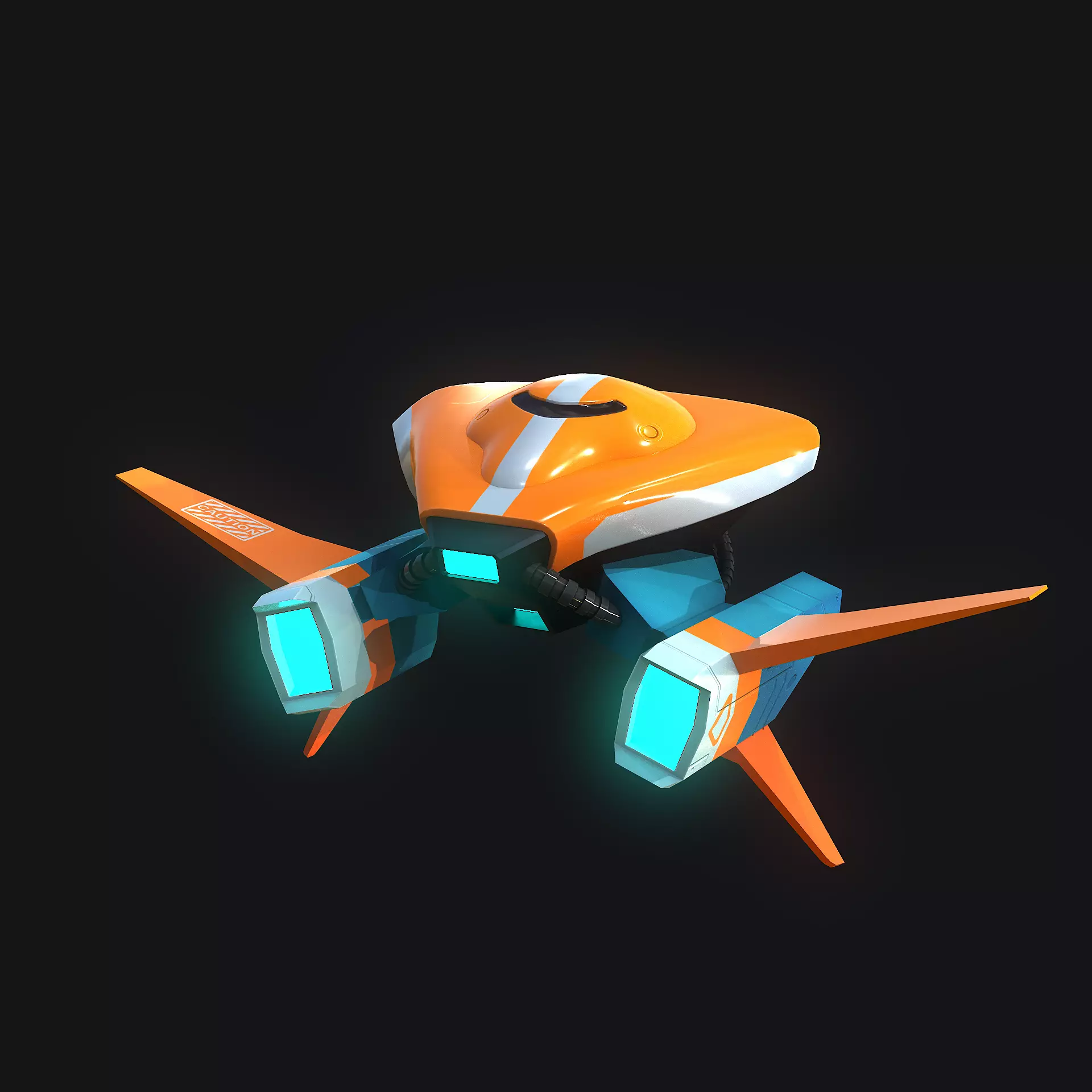 Gameready Stylize Spaceship  Low-poly 3D model_0