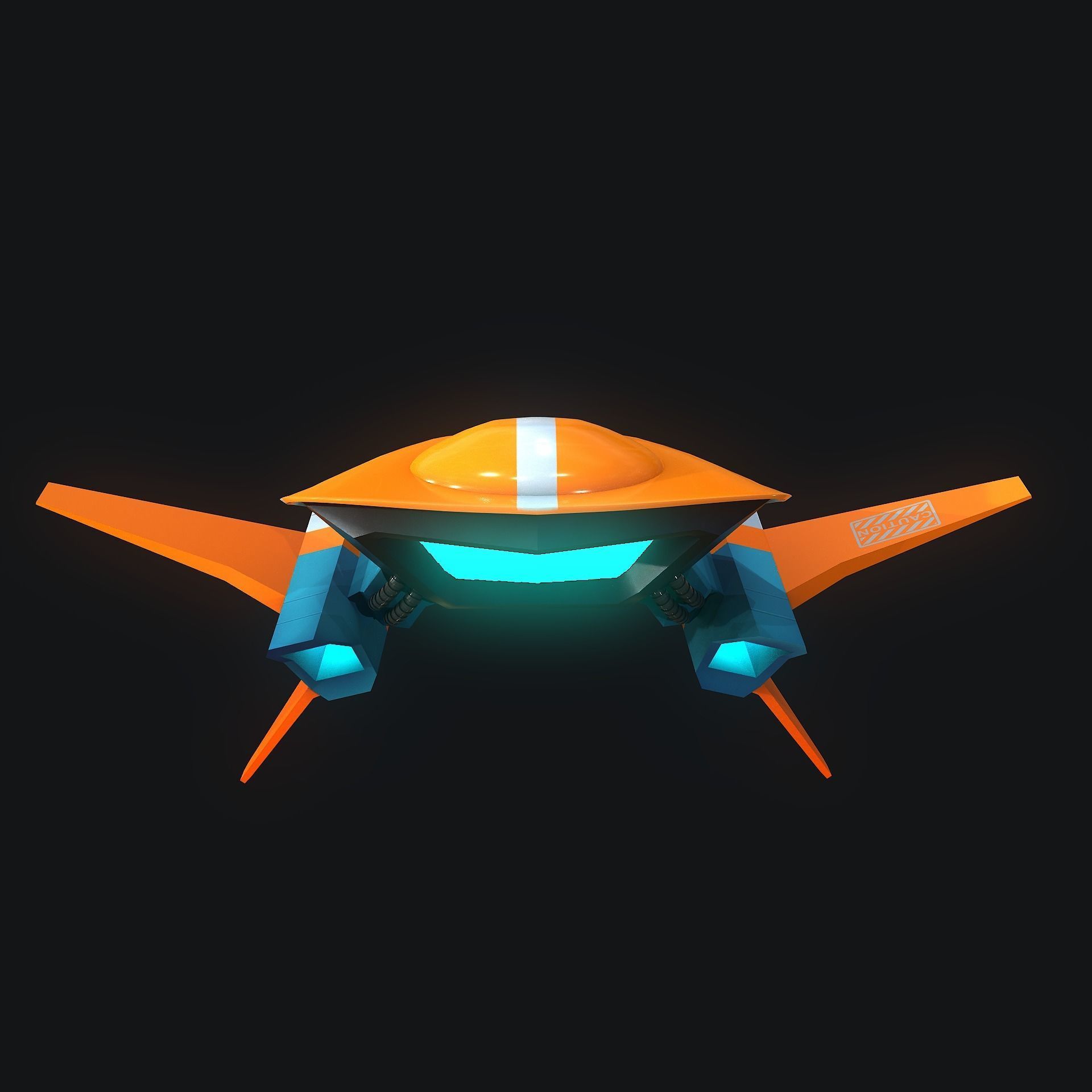Gameready Stylize Spaceship  Low-poly 3D model_18