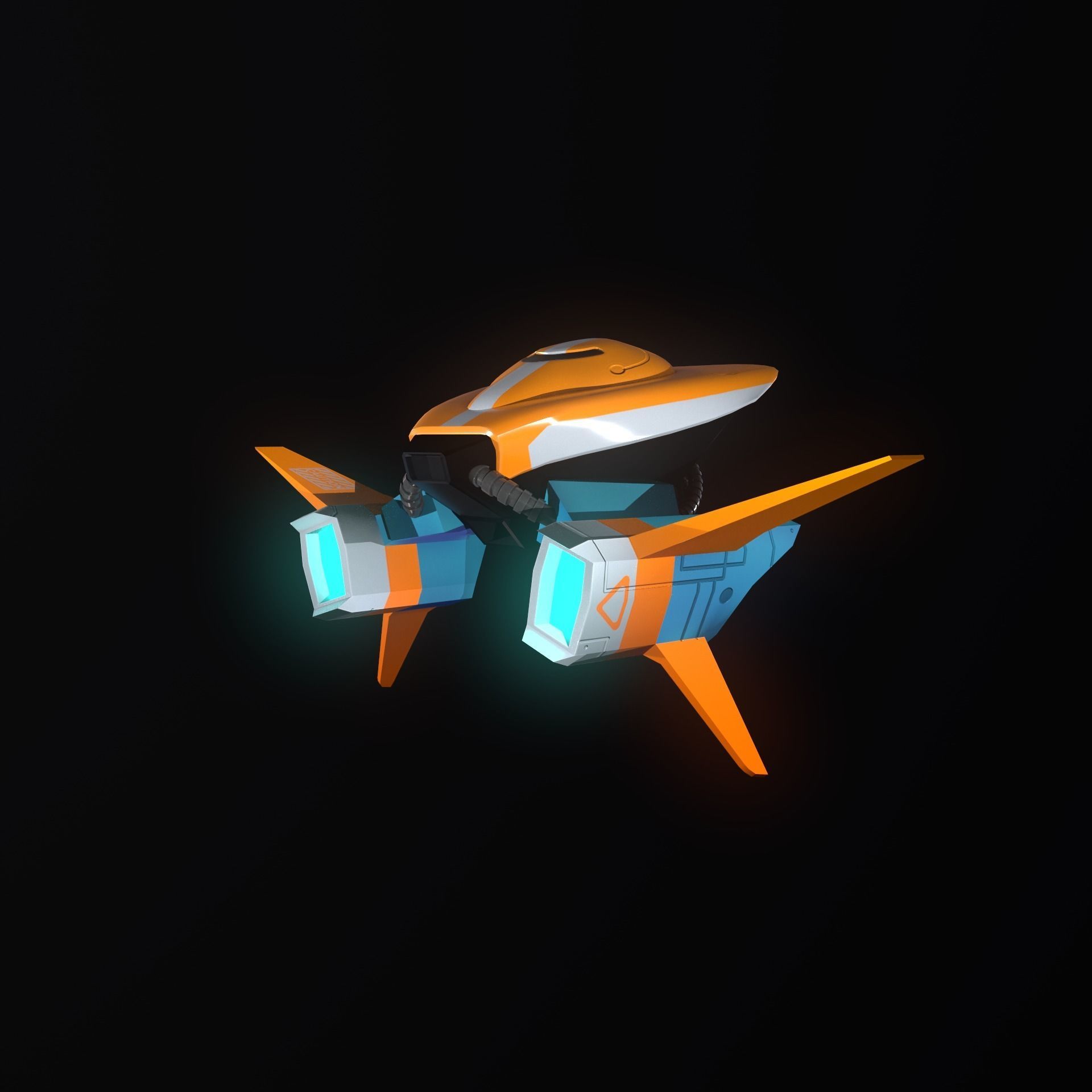 Gameready Stylize Spaceship  Low-poly 3D model_7