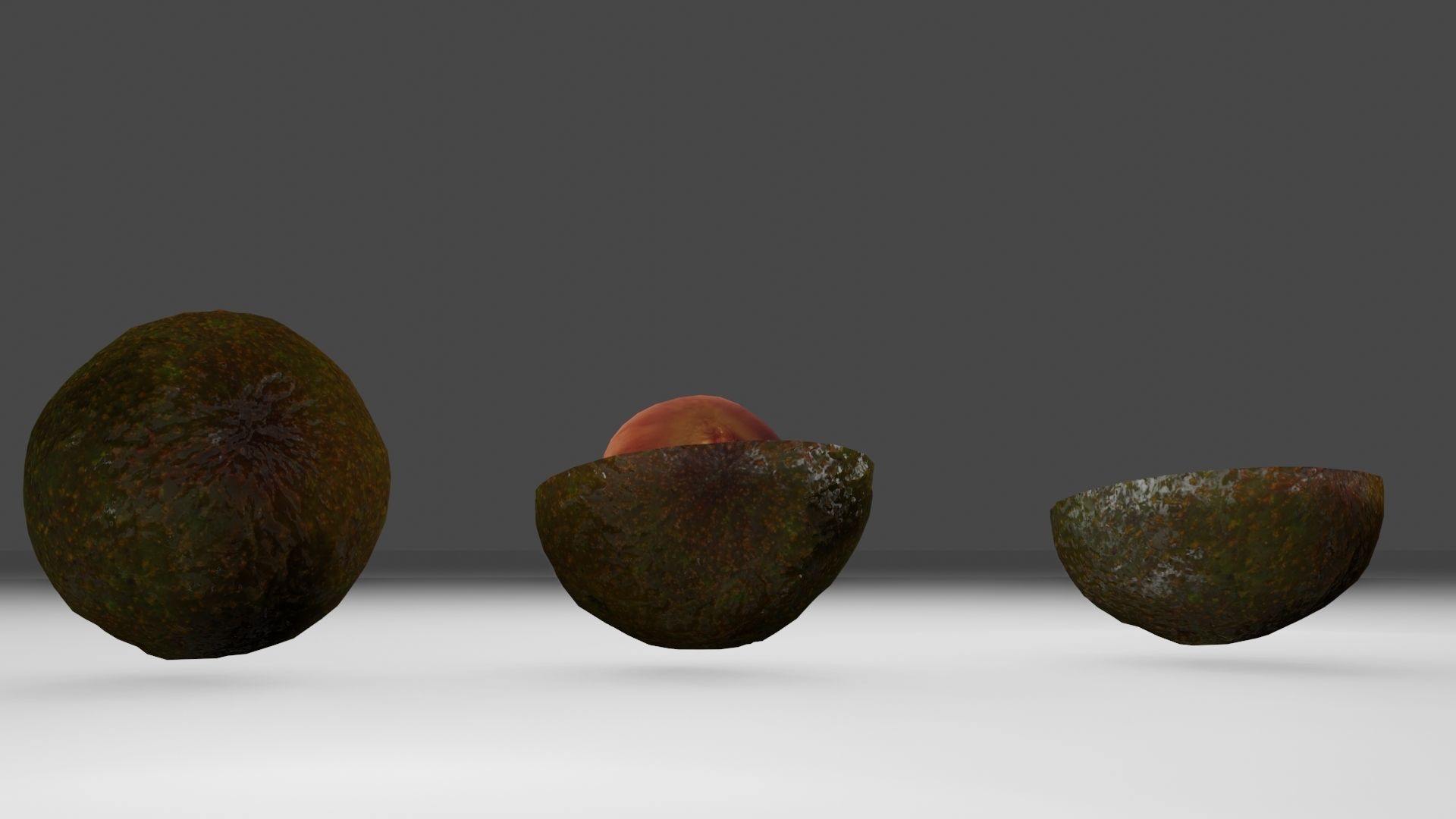Avocado Low-poly 3D model_26