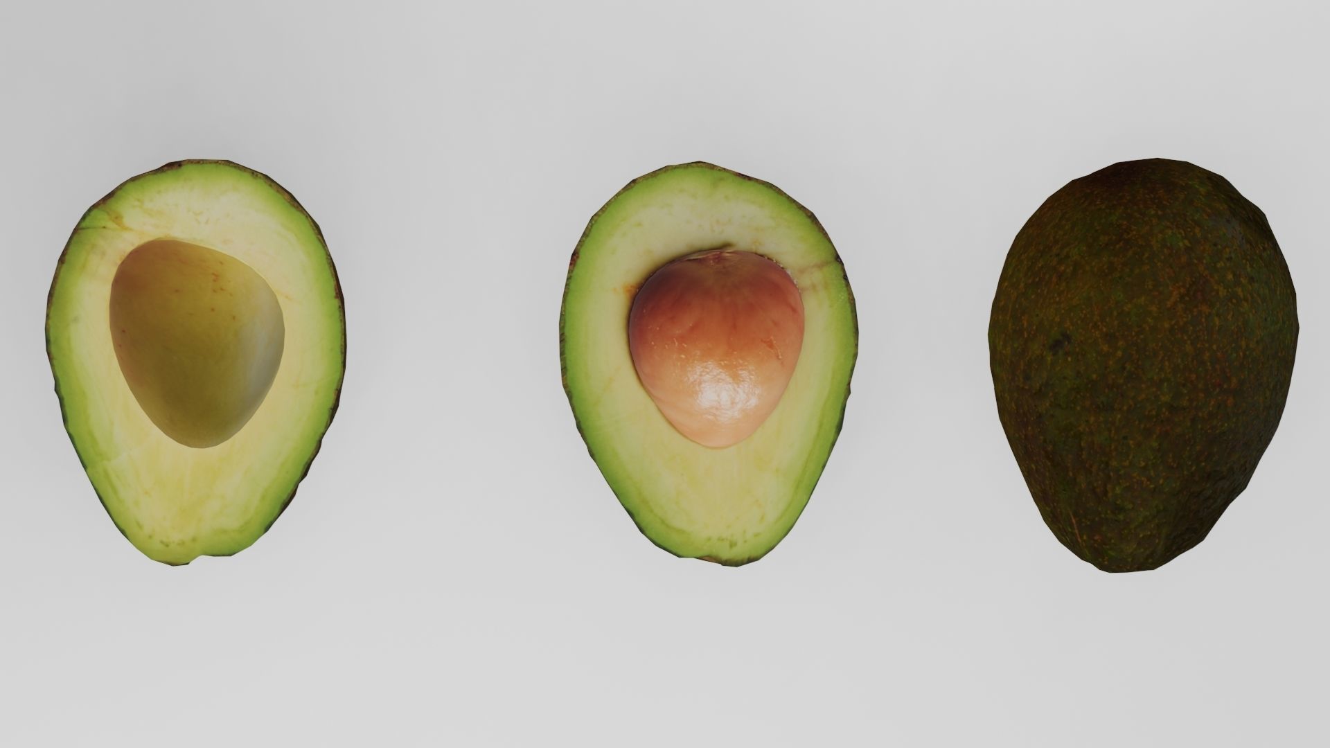 Avocado Low-poly 3D model_25