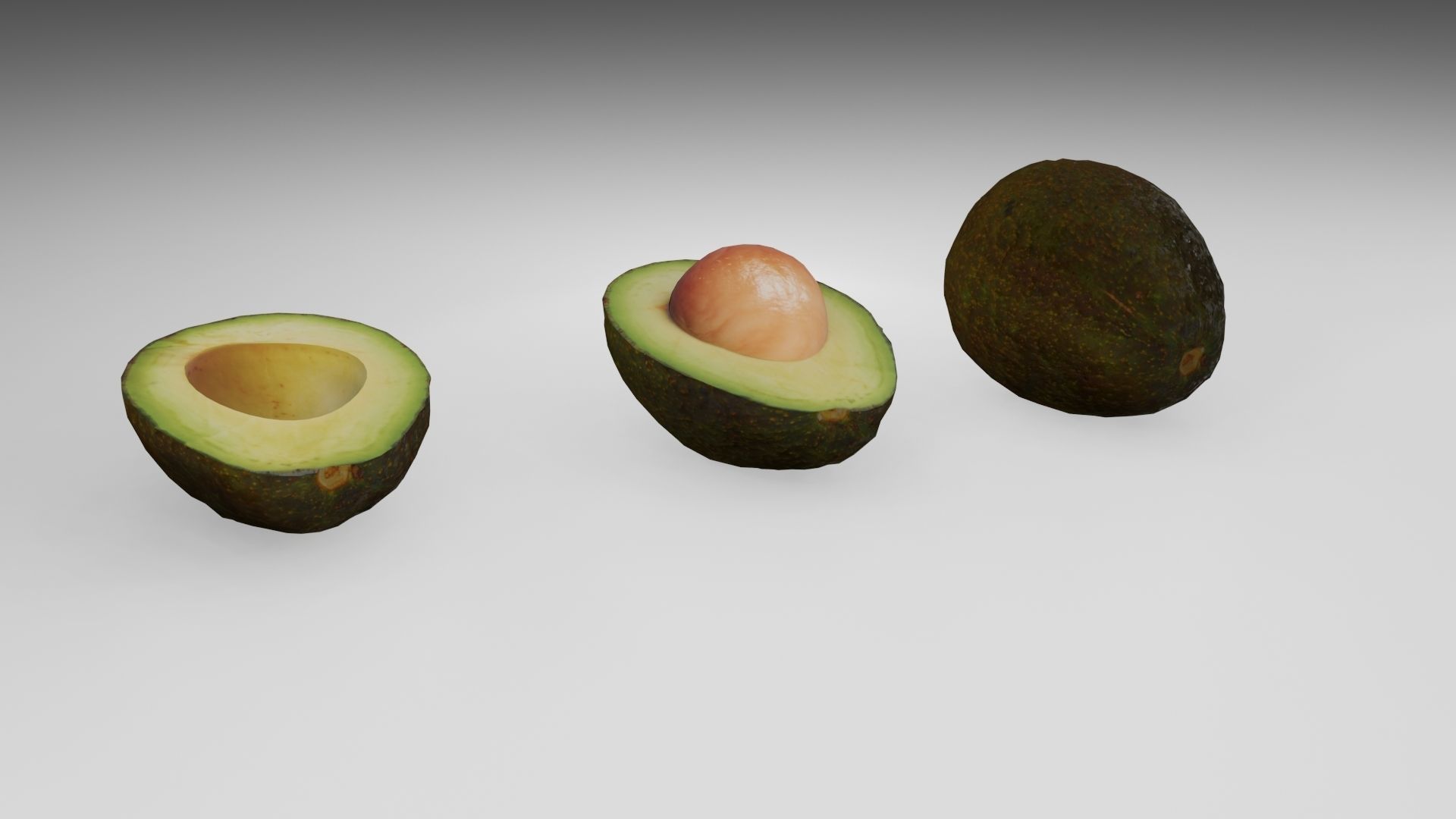 Avocado Low-poly 3D model_22